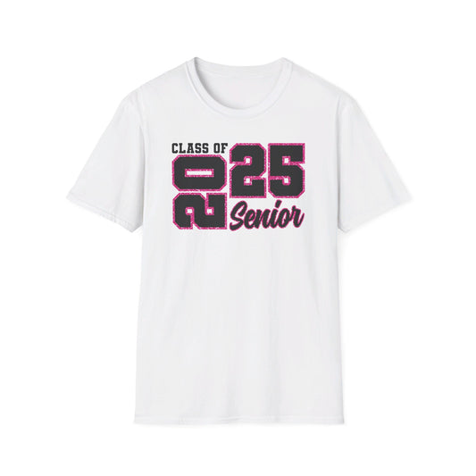Class of 2025 Shirt – Bold & Sparkling Faux Hot Pink Glitter Design