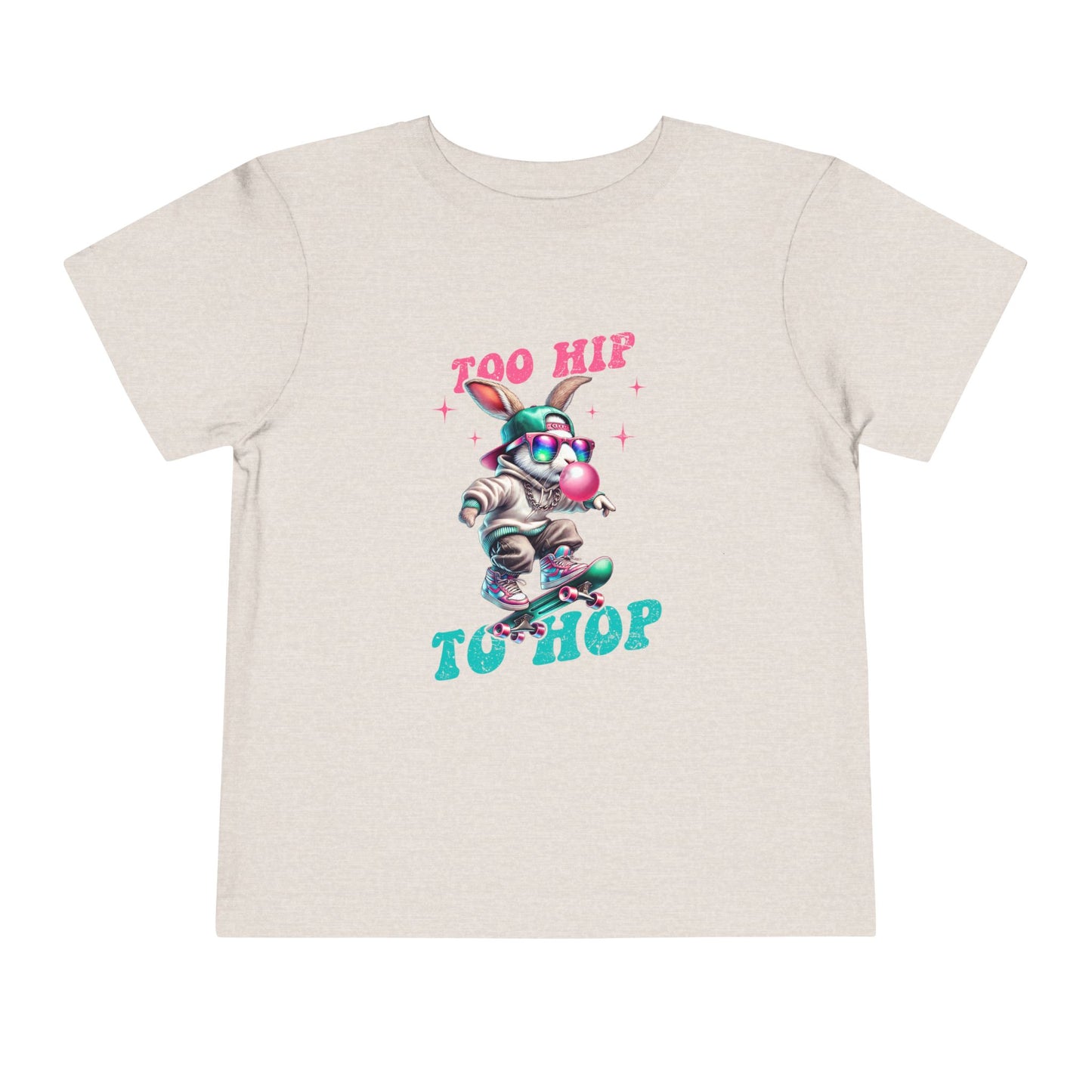 Cool Toddler Skateboard Tee - "Too Hip To Hop"