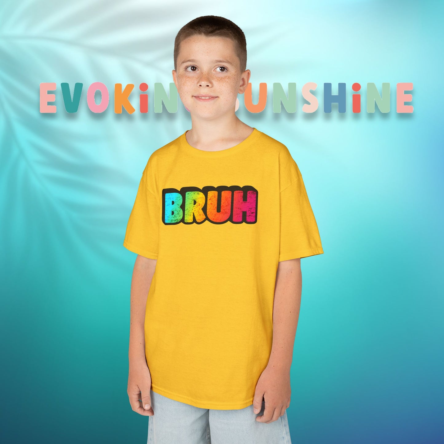 Colorful Kids' Bruh Tee - Fun T-Shirt for Playtime, Gifts, and Birthdays, Cool Kids Apparel, Active Wear, Everyday Comfort