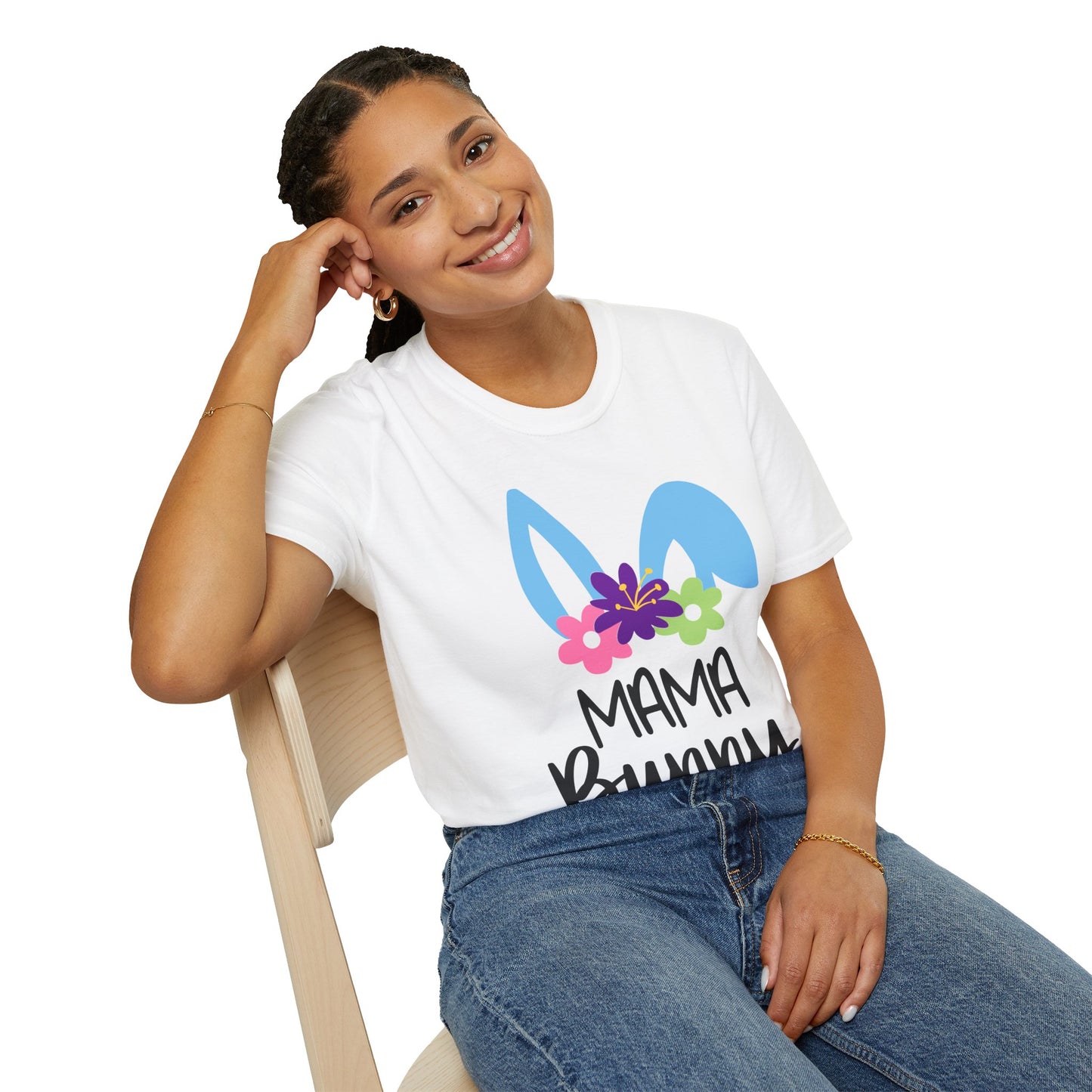 Mama Bunny Easter Unisex T-Shirt, Mommy and Me Matching Shirts, Rabbit Family Tee, Easter Bunny Shirt, Easter Gift for Mom
