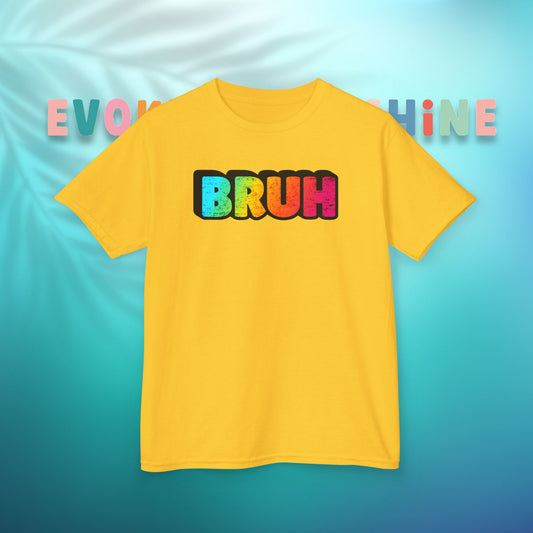 Colorful Kids' Bruh Tee - Fun T-Shirt for Playtime, Gifts, and Birthdays, Cool Kids Apparel, Active Wear, Everyday Comfort