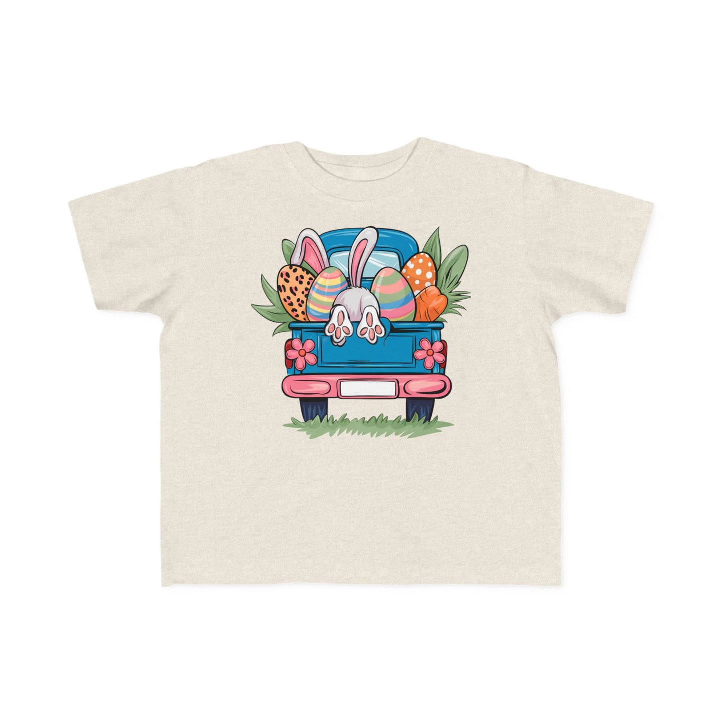 Personalized Easter Bunny Vintage Truck Toddler Tee - Cute Spring Design for Kids