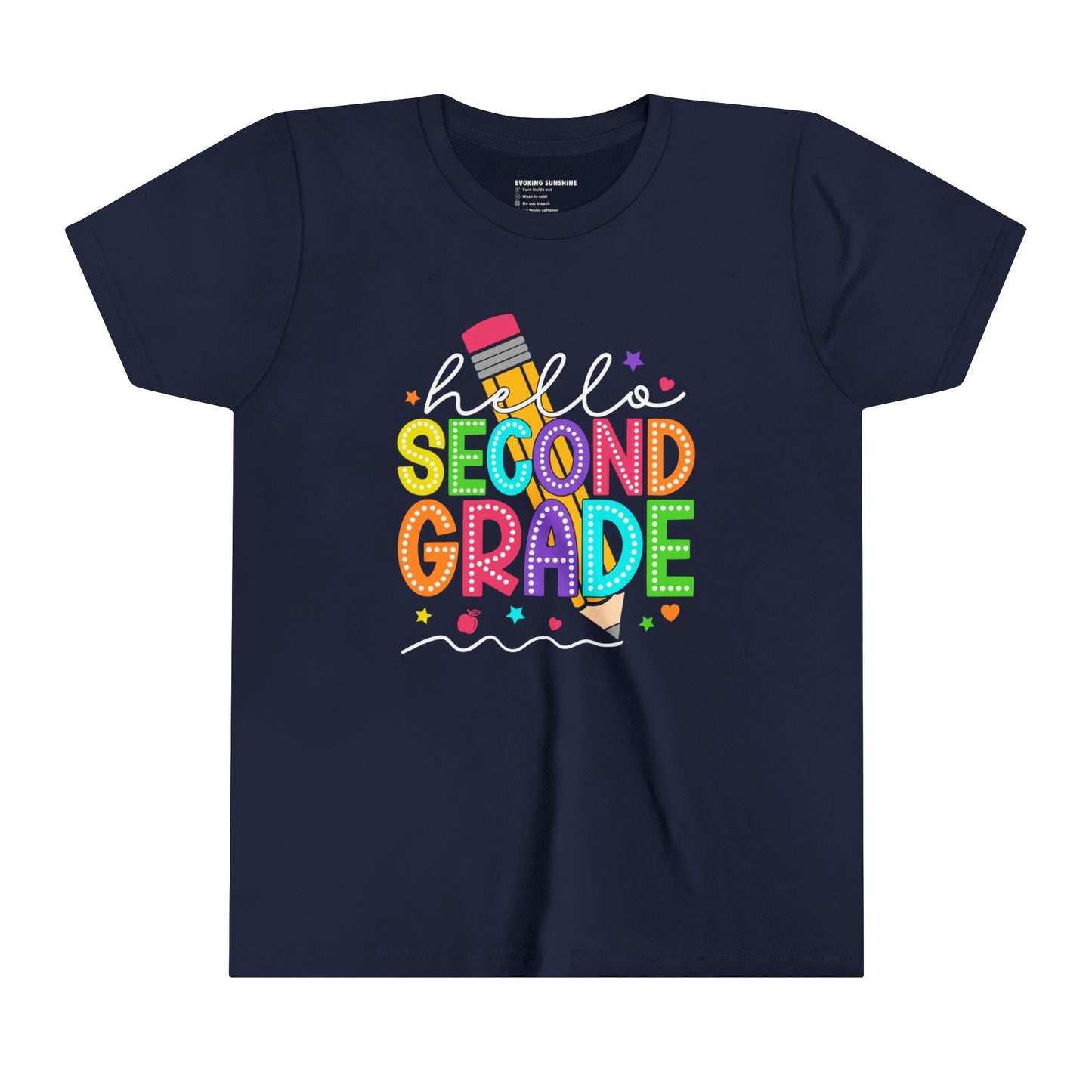 Hello Second Grade Back to School Shirt, 2nd Grade, Elementary School