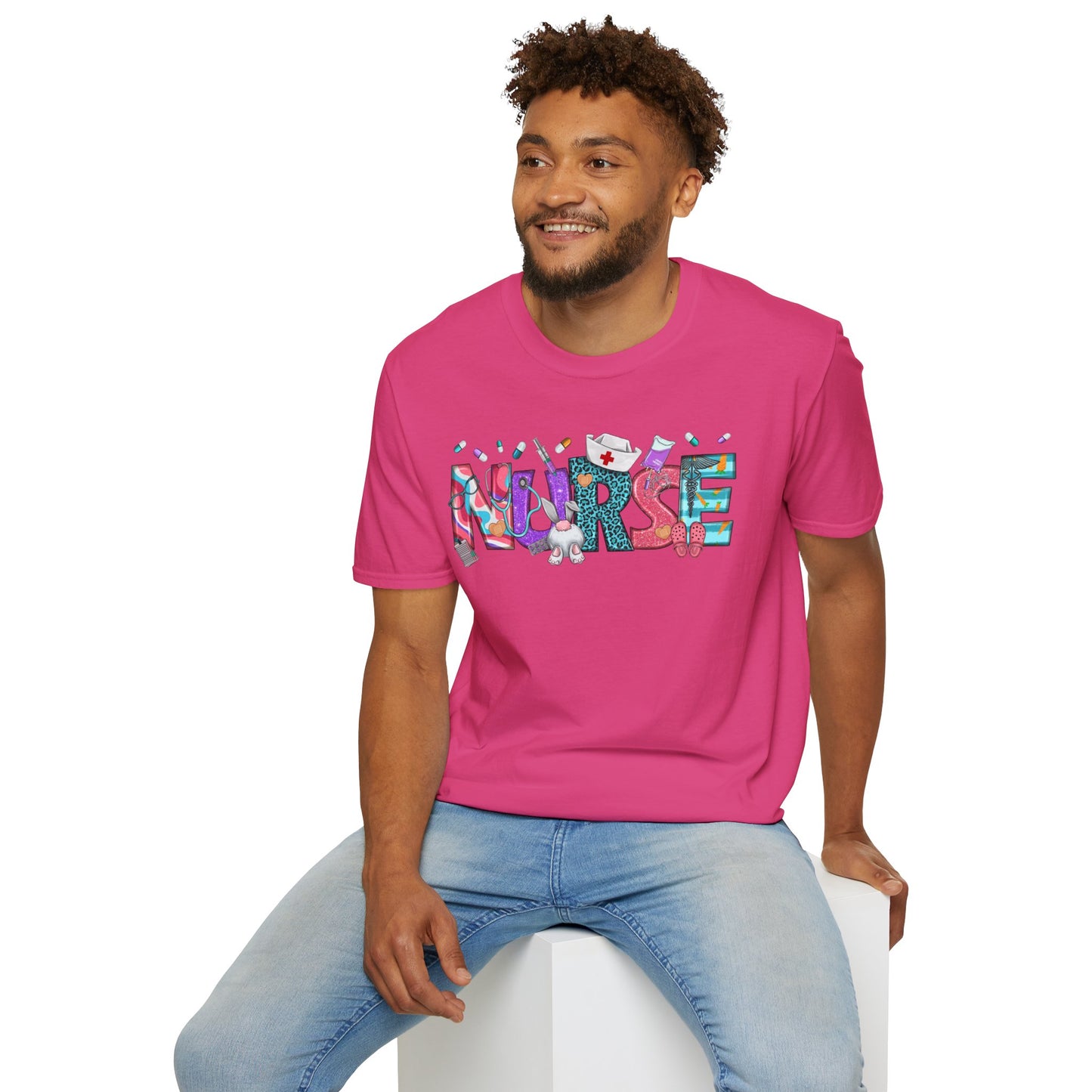 Nurse Graphic T-Shirt - Fun & Colorful Design for Healthcare Heroes