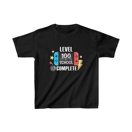 Level 100 Days Unlocked Shirt – Power Up Your Celebration! - Celebration School Shirt - Kids Heavy Cotton™ Tee