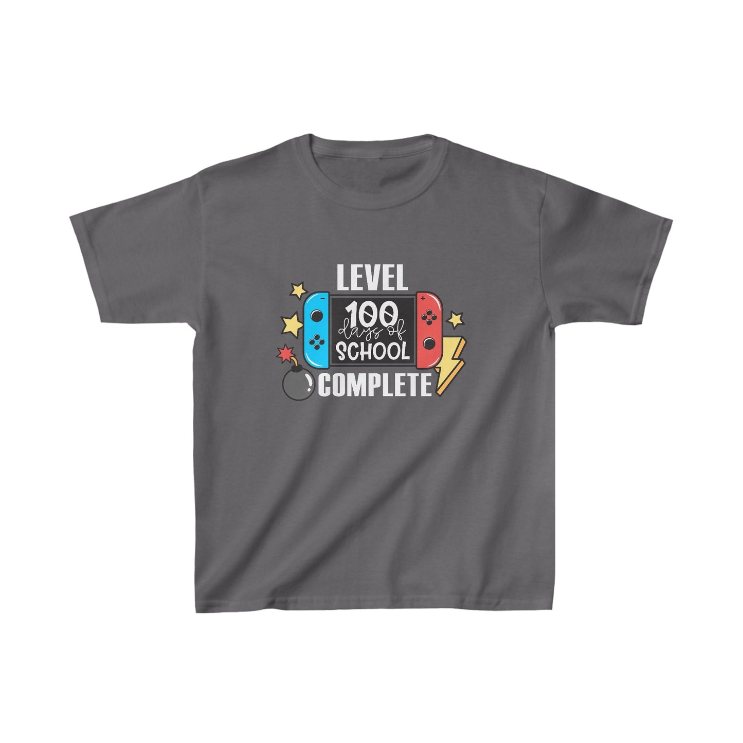 Level 100 Days Unlocked Shirt – Power Up Your Celebration! - Celebration School Shirt - Kids Heavy Cotton™ Tee