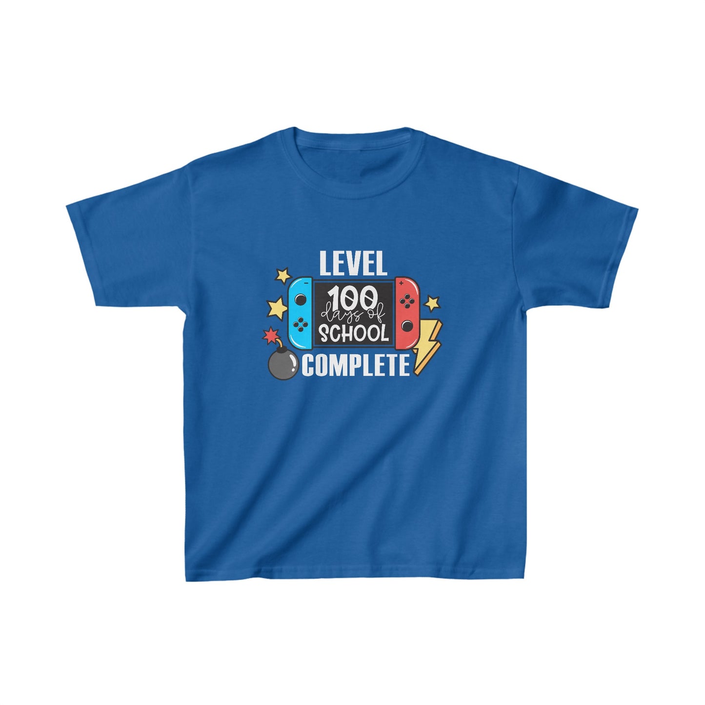 Level 100 Days Unlocked Shirt – Power Up Your Celebration! - Celebration School Shirt - Kids Heavy Cotton™ Tee