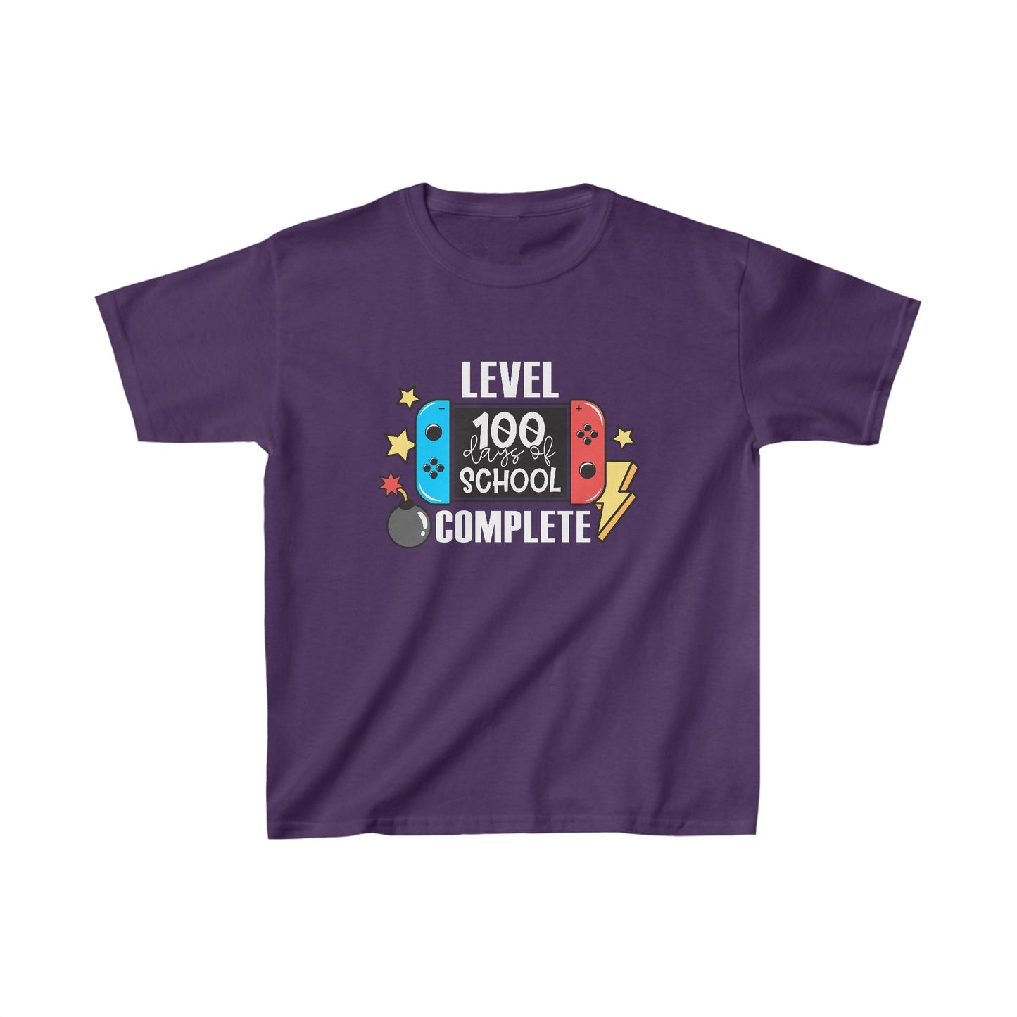Level 100 Days Unlocked Shirt – Power Up Your Celebration! - Celebration School Shirt - Kids Heavy Cotton™ Tee