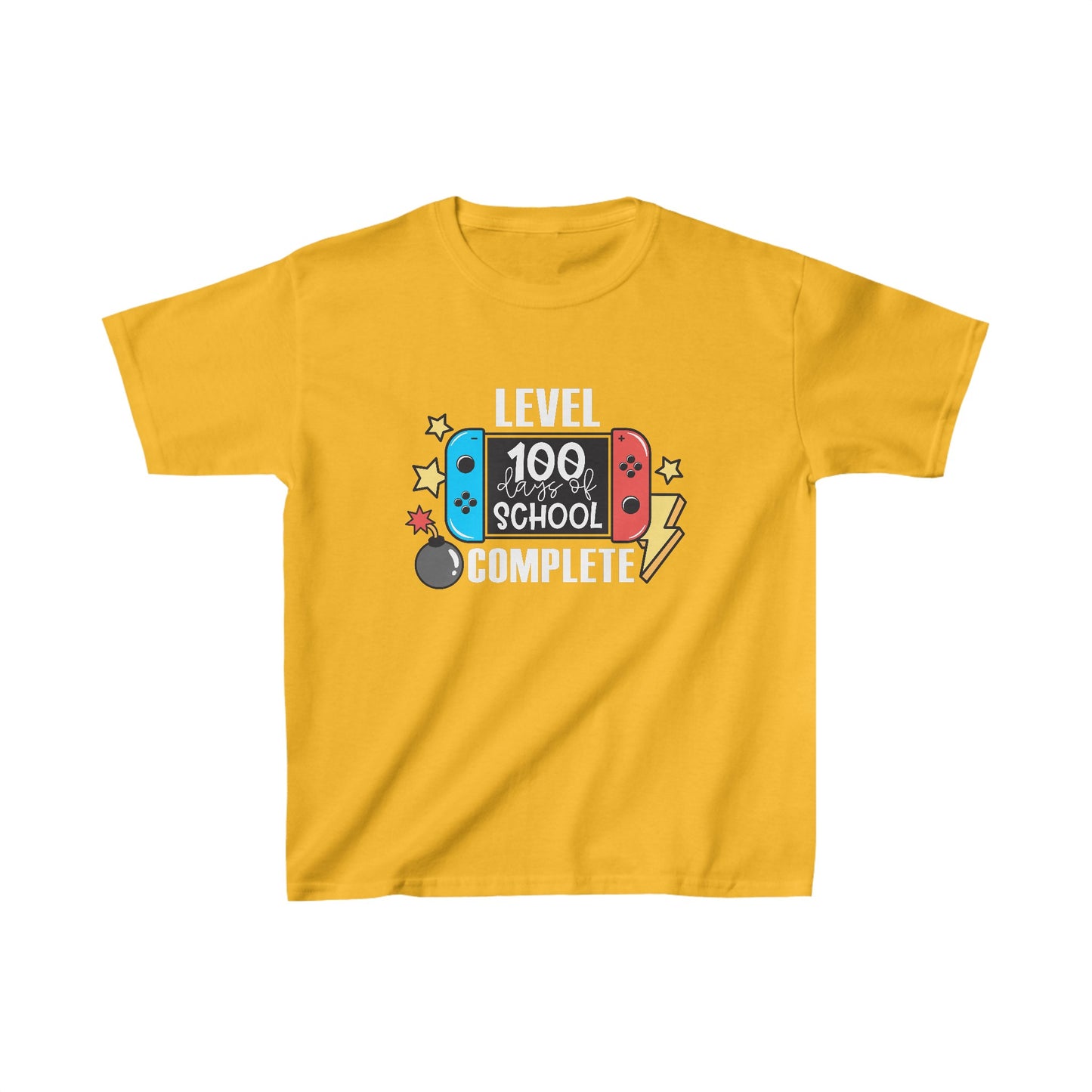 Level 100 Days Unlocked Shirt – Power Up Your Celebration! - Celebration School Shirt - Kids Heavy Cotton™ Tee