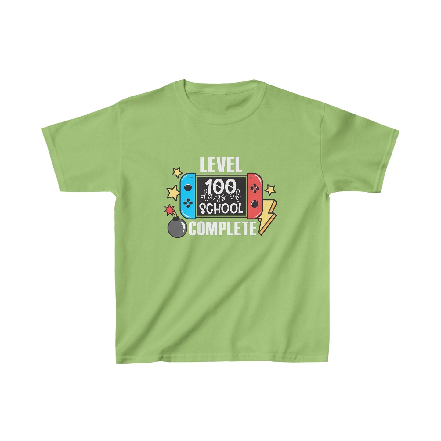 Level 100 Days Unlocked Shirt – Power Up Your Celebration! - Celebration School Shirt - Kids Heavy Cotton™ Tee