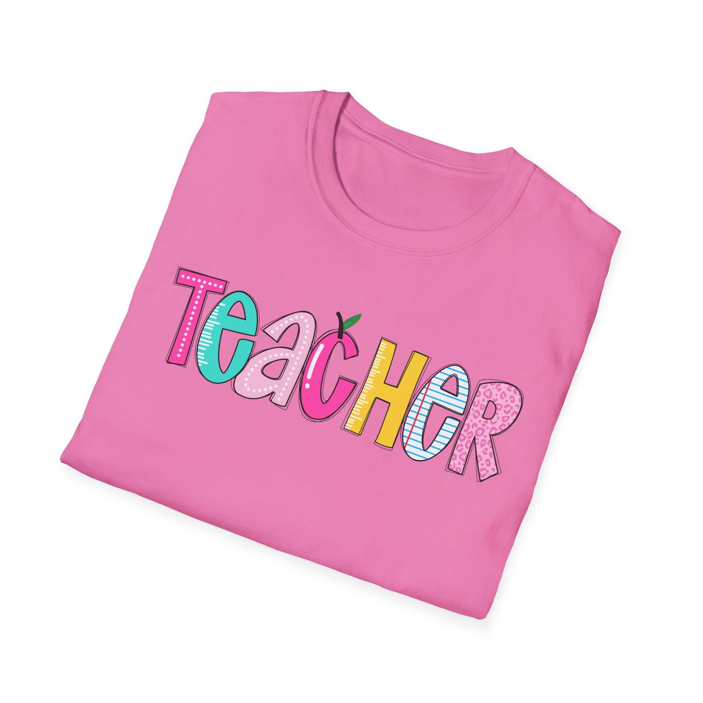 Colorful Teacher T-Shirt, Gift for Teachers, Cute Appreciation Shirt, Back to School Tee, Classroom Outfit, Teacher Gifts