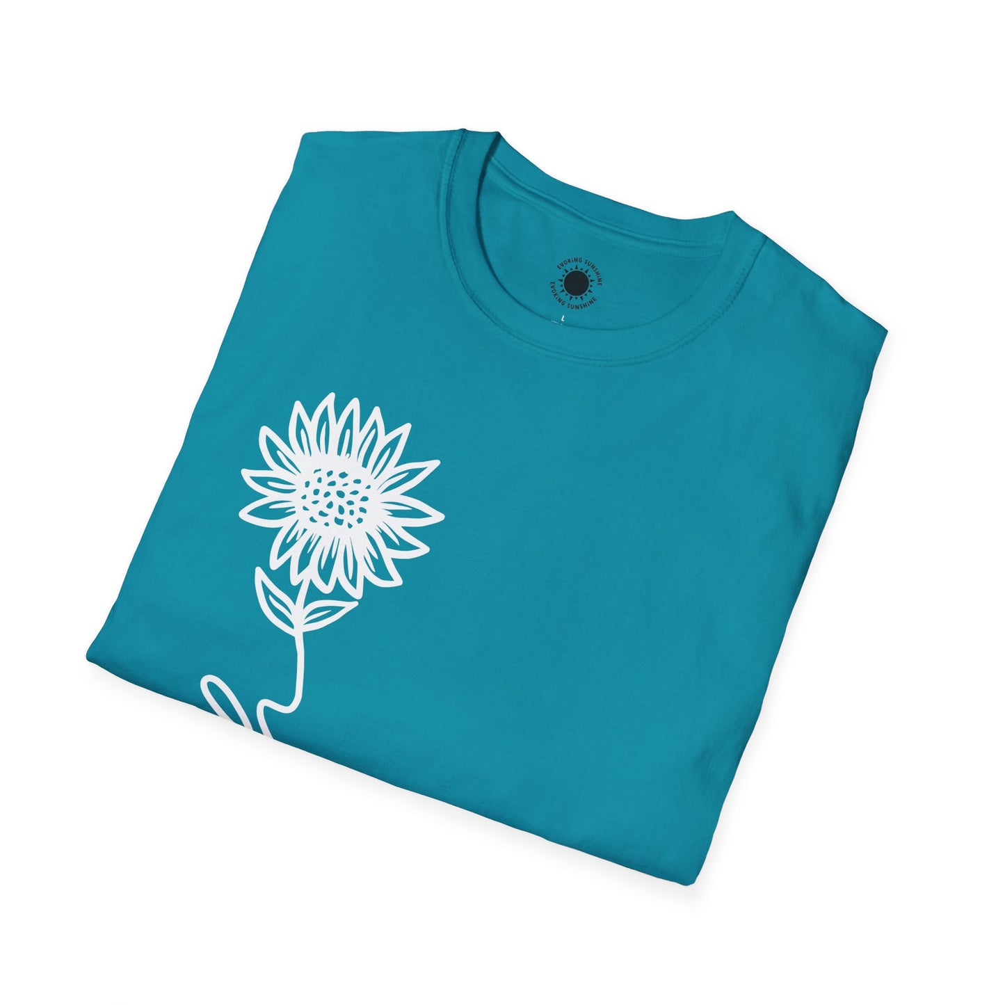 Faith-Inspired Unisex Softstyle T-Shirt - Floral Design for Everyday Wear