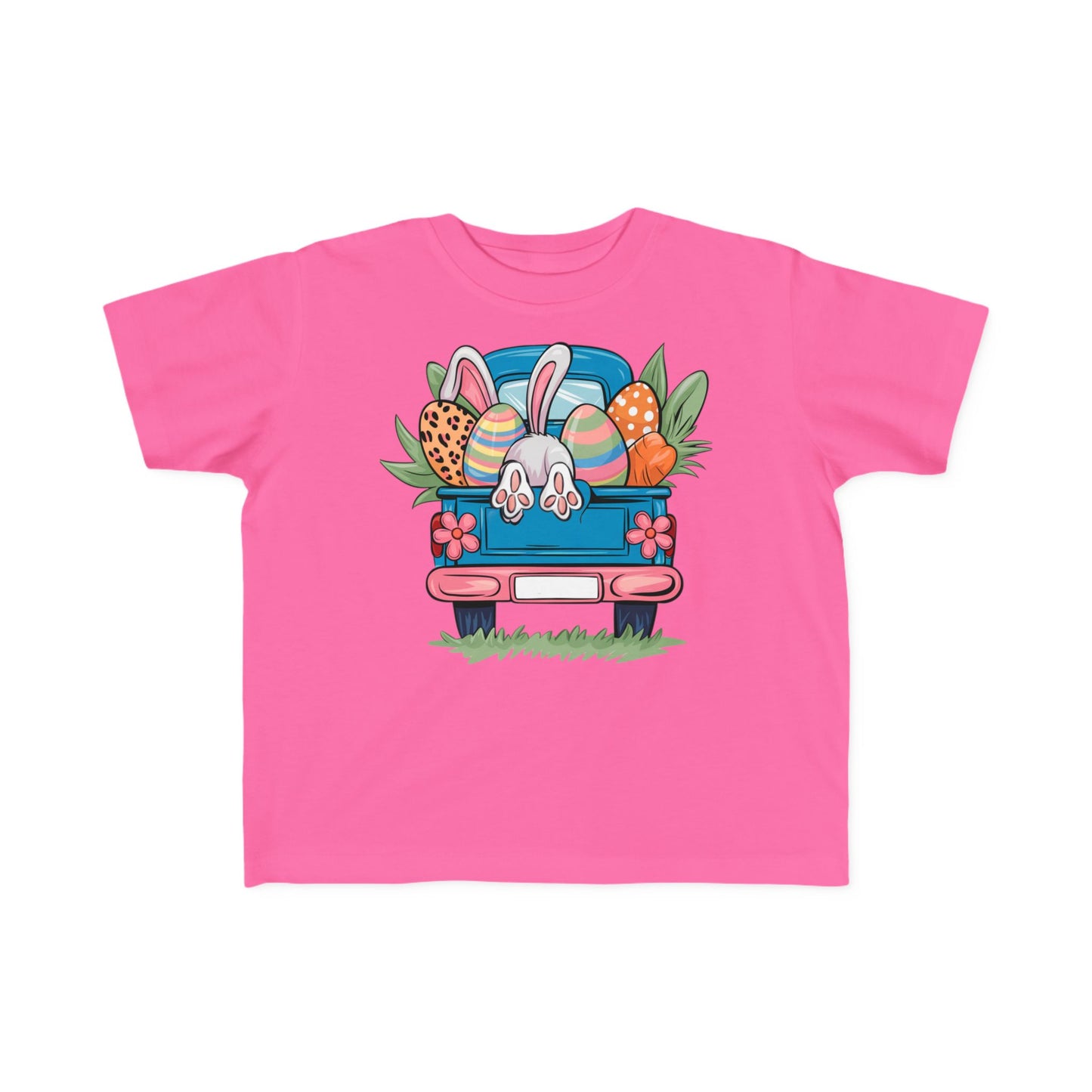 Personalized Easter Bunny Vintage Truck Toddler Tee - Cute Spring Design for Kids