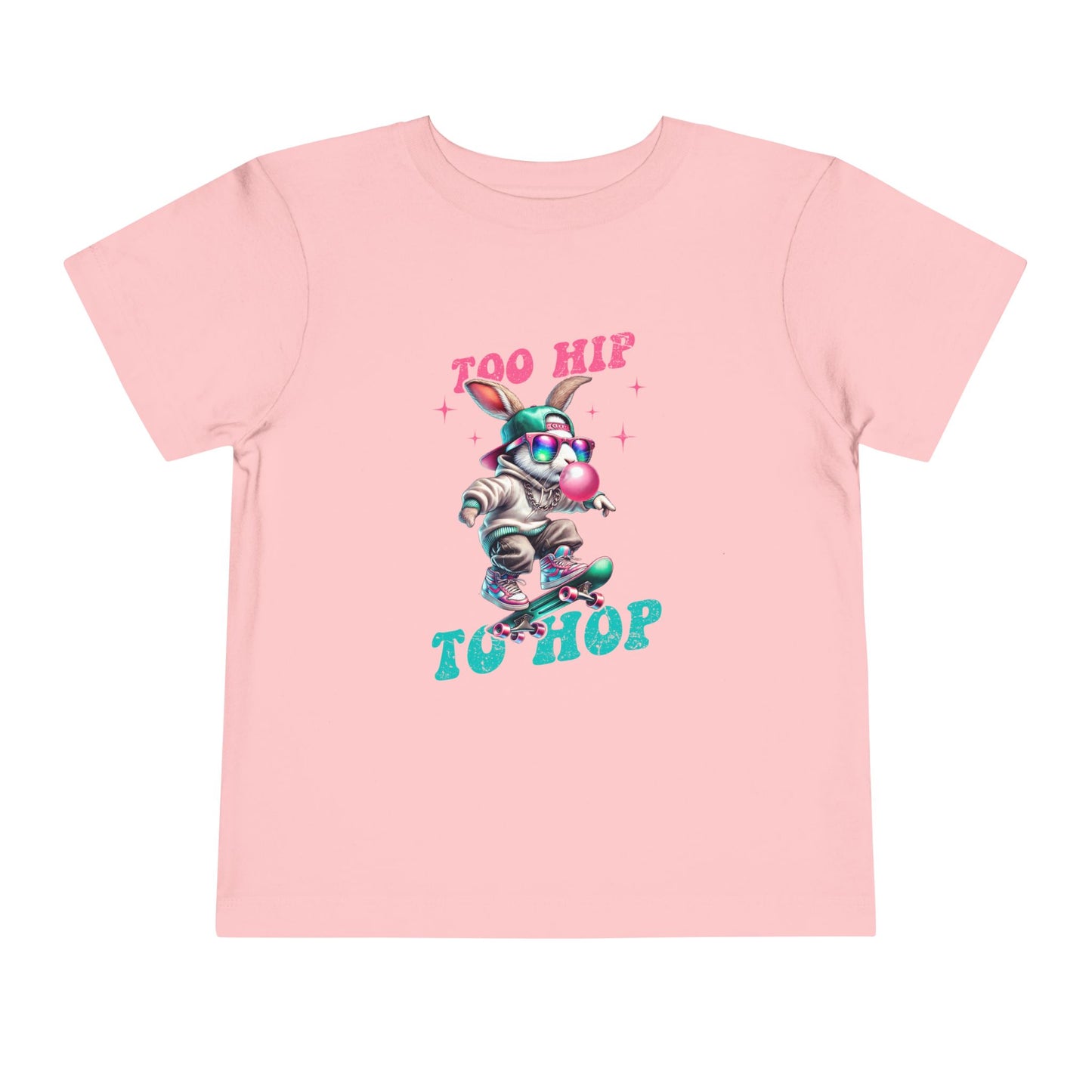 Cool Toddler Skateboard Tee - "Too Hip To Hop"