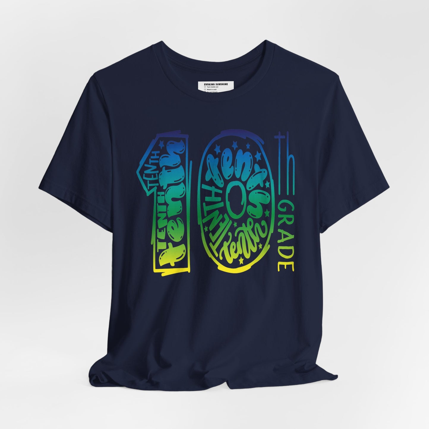 10th Grade Celebration Short Sleeve Tee, High School, School Year, Tenth grade