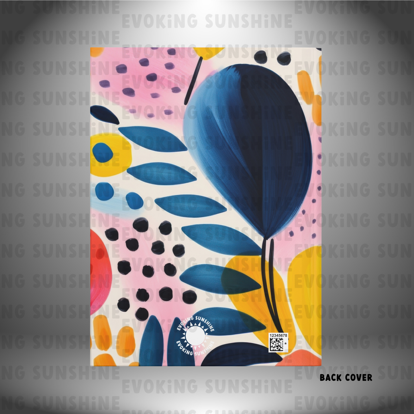 Colorful Abstract Botanical Hardcover Journal Matte, Personalized Notebook, Writing Journal, Custom Diary, Lined Paper, Gift for Writer