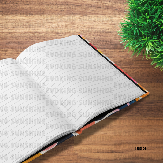 Colorful Abstract Botanical Hardcover Journal Matte, Personalized Notebook, Writing Journal, Custom Diary, Lined Paper, Gift for Writer