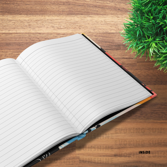 Bold Floral Hardcover Journal Matte, Personalized Notebook, Writing Journal, Custom Diary, Lined Paper, Name, Gift for Writer