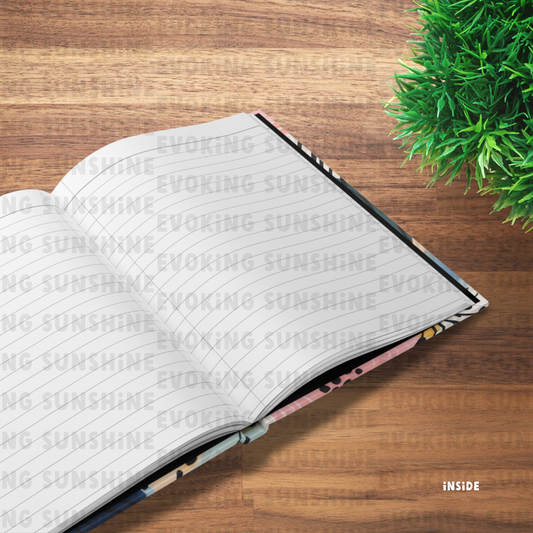 Pastel Floral Hardcover Journal Matte, Personalized Notebook, Writing Journal, Custom Diary, Lined Paper, Name, Gift for Writer