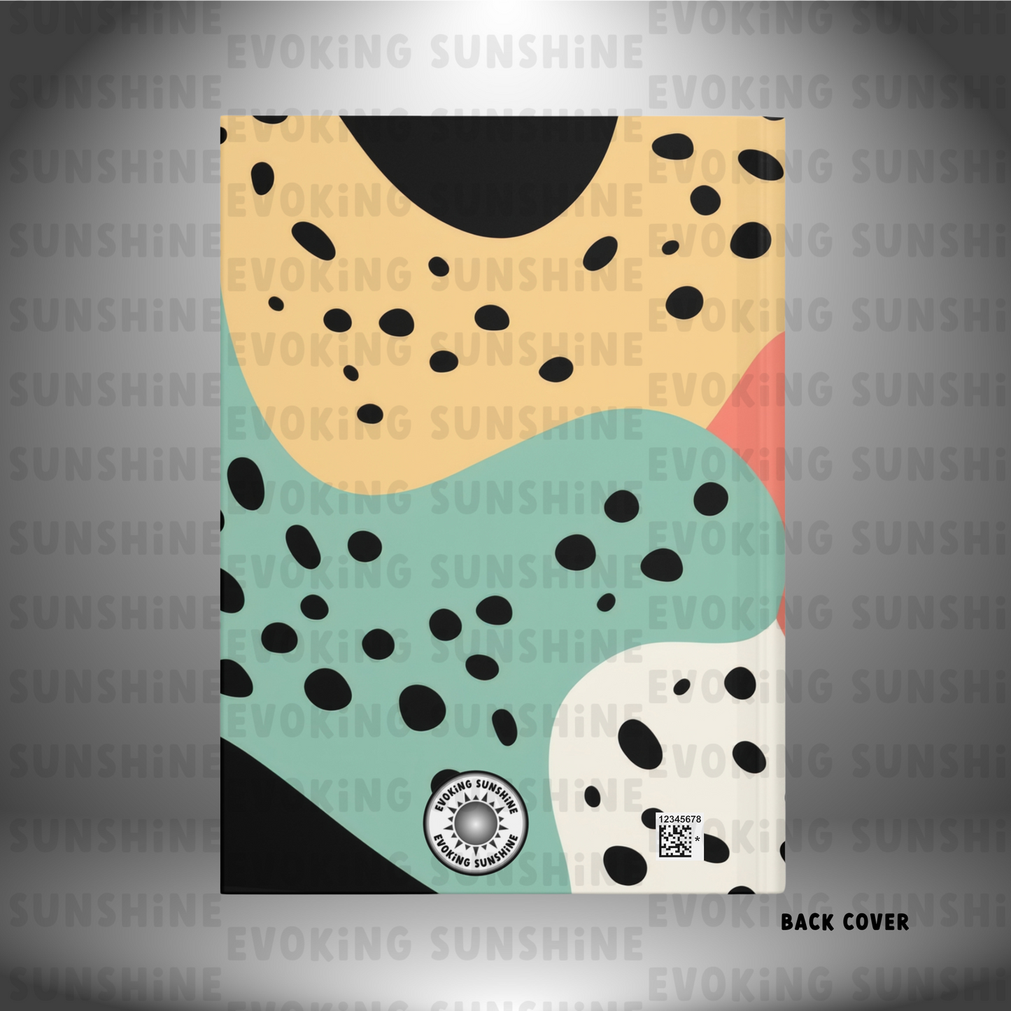 Abstract Shapes Dots Hardcover Journal Matte, Personalized Notebook, Writing Journal, Custom Diary, Lined Paper, Name, Gift for Writer