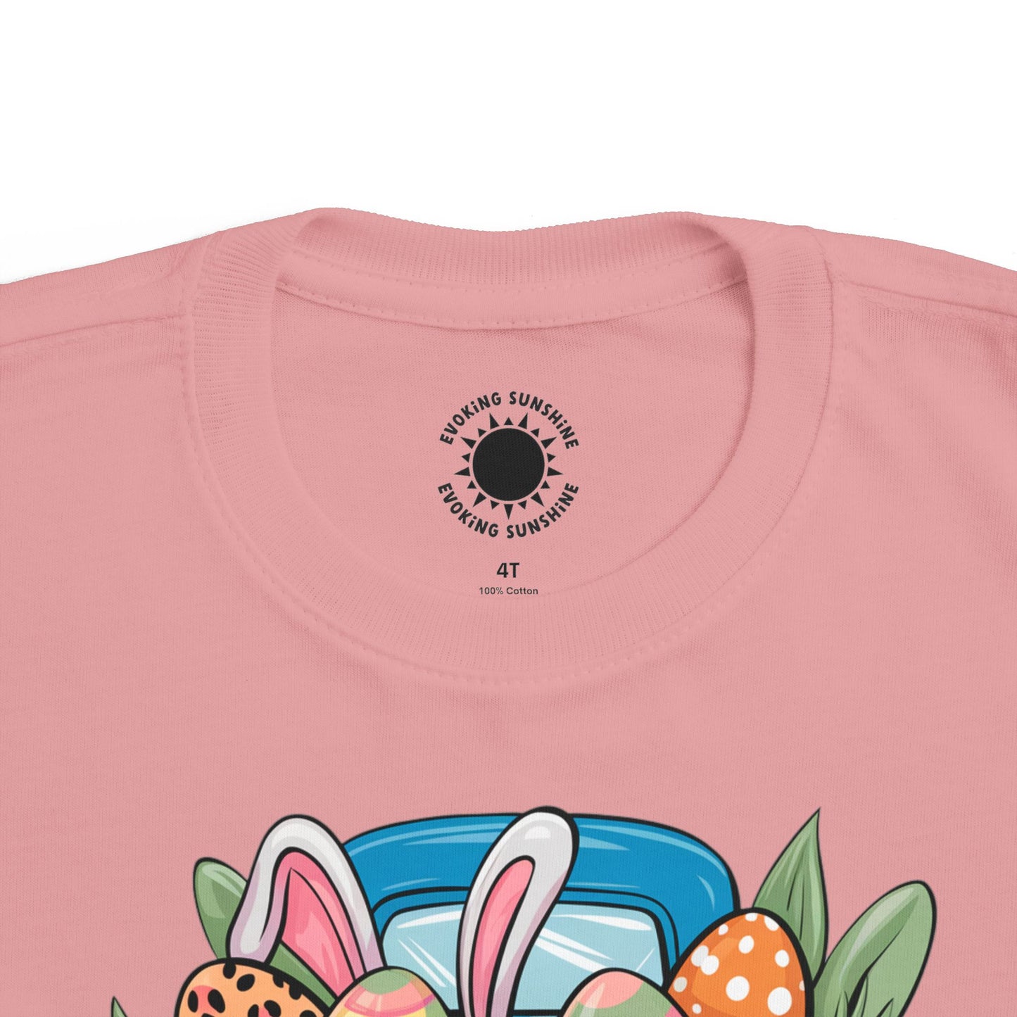 Personalized Easter Bunny Vintage Truck Toddler Tee - Cute Spring Design for Kids