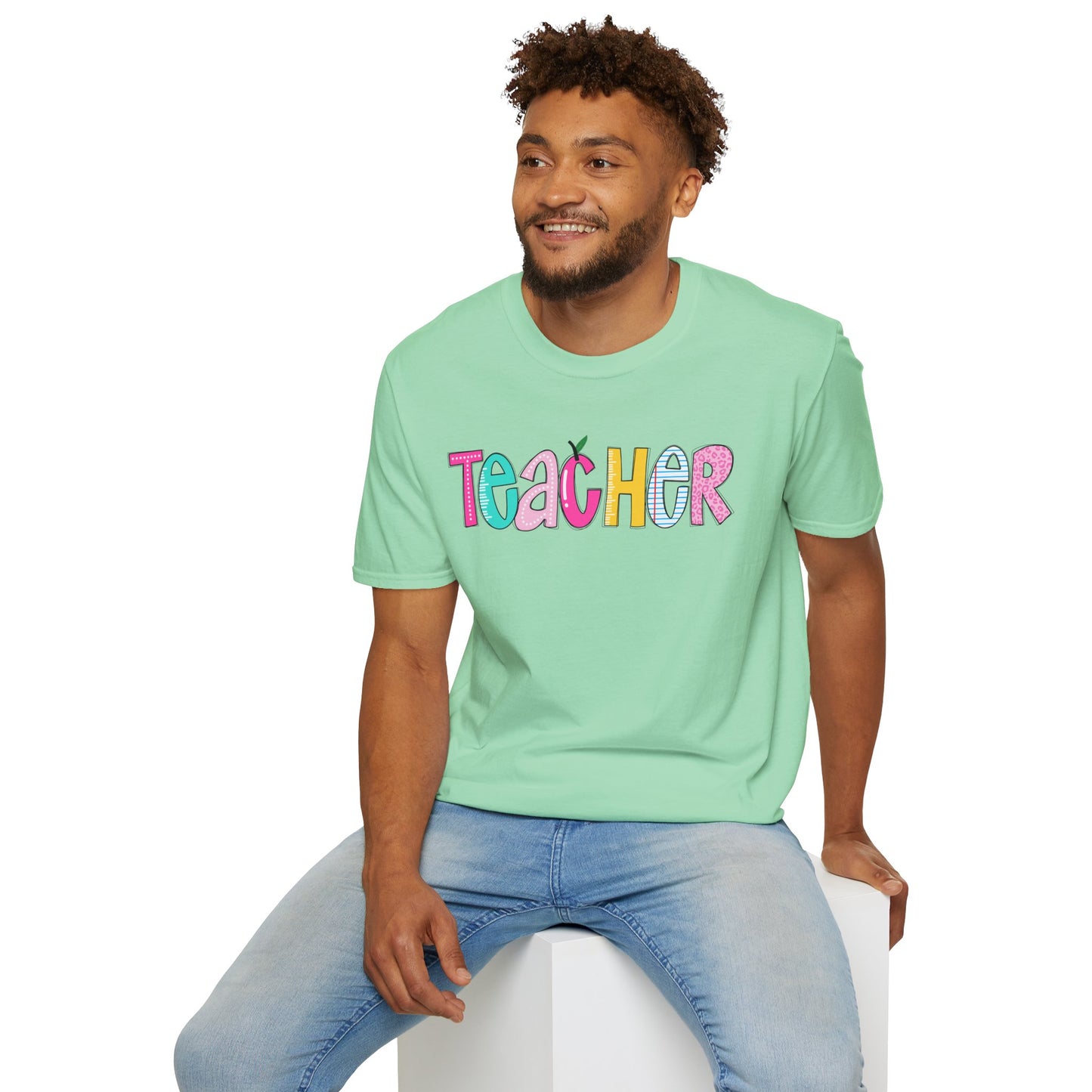 Colorful Teacher T-Shirt, Gift for Teachers, Cute Appreciation Shirt, Back to School Tee, Classroom Outfit, Teacher Gifts