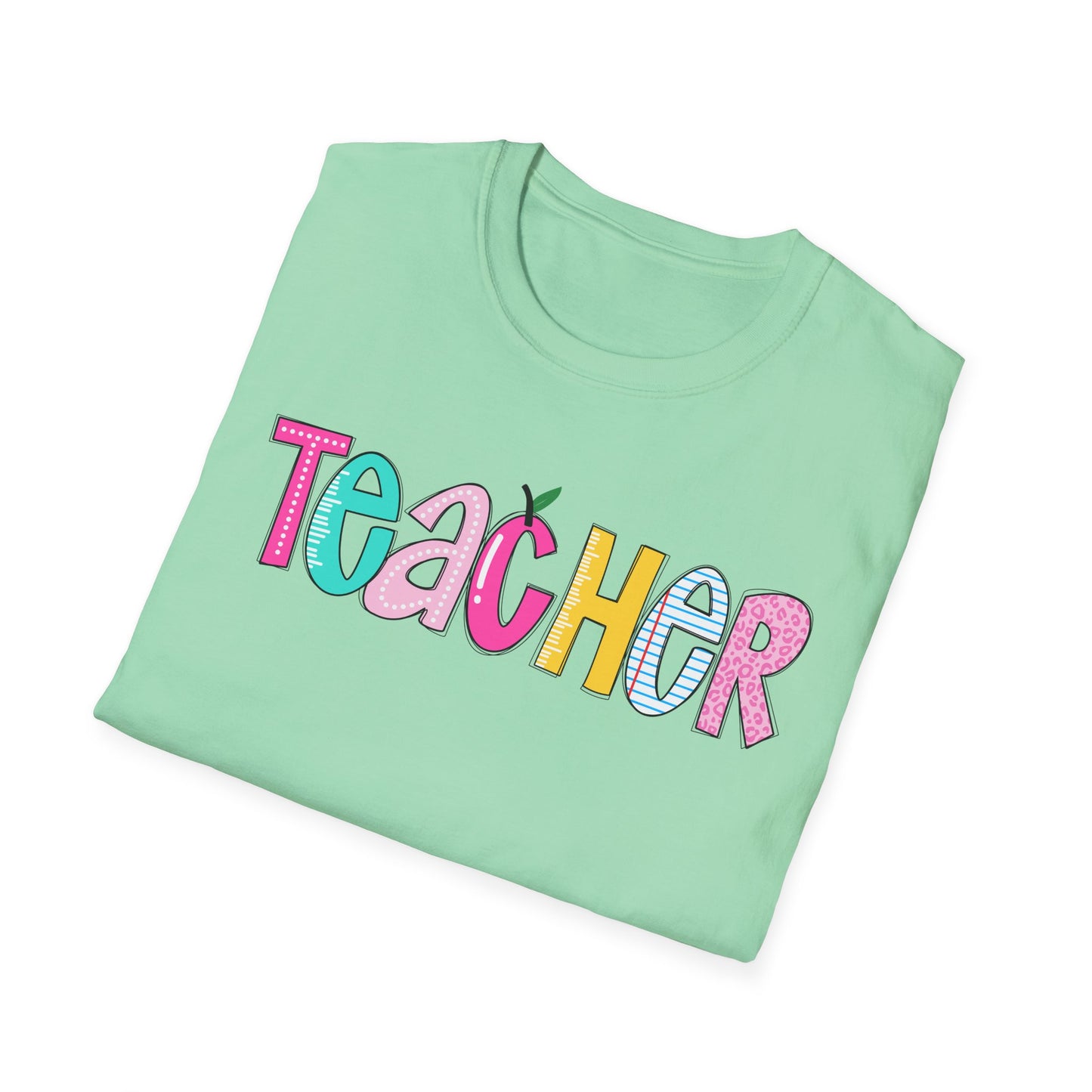 Colorful Teacher T-Shirt, Gift for Teachers, Cute Appreciation Shirt, Back to School Tee, Classroom Outfit, Teacher Gifts