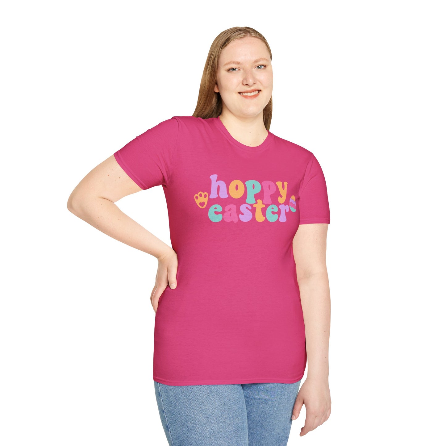 Hoppy Easter Unisex Softstyle T-Shirt - Cute Spring Graphic Tee