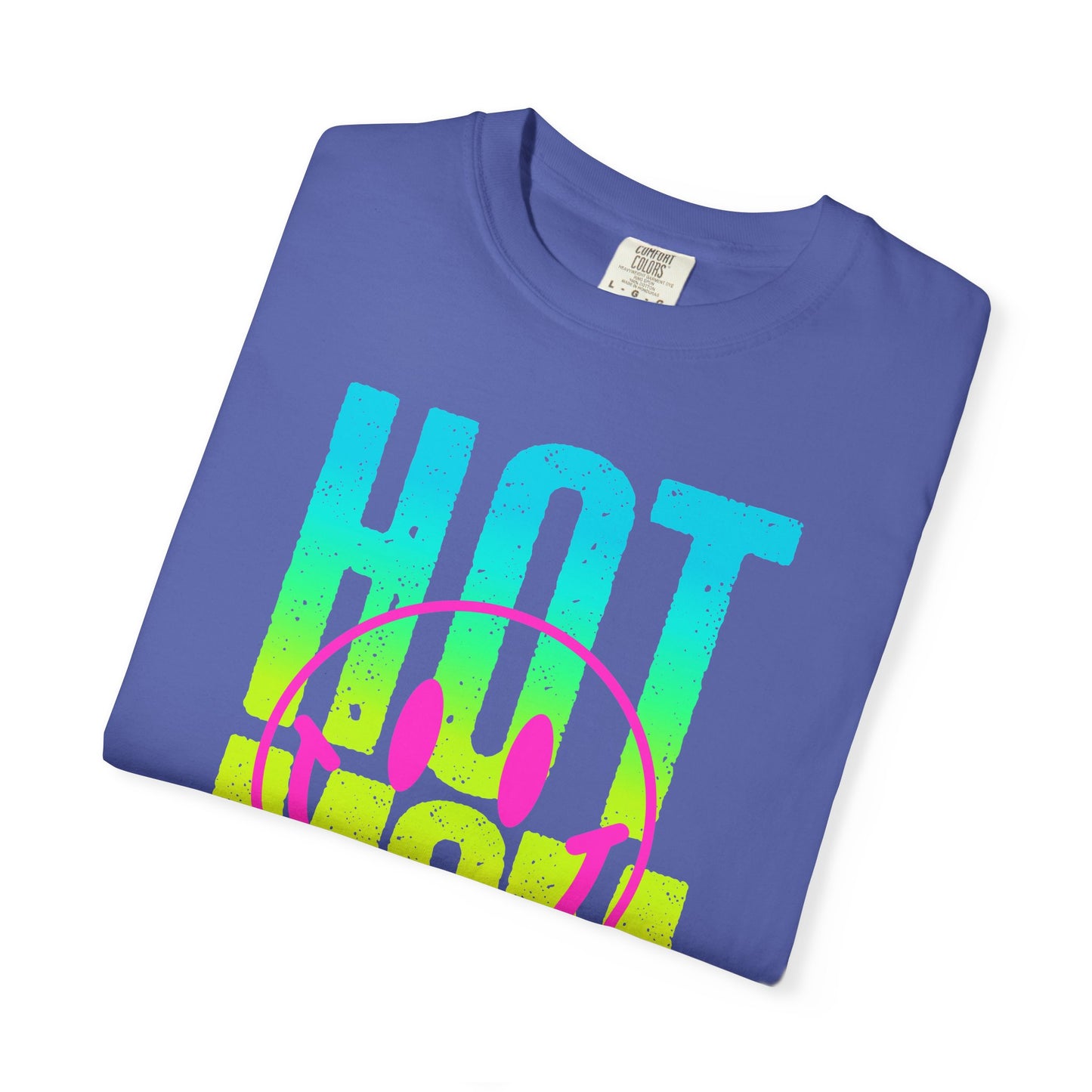 Neon Hot Mom Summer Unisex T-shirt, Neon Smile Face Shirt, Trendy Summer Tee, Cute Smiley Face Top, Casual Summer Apparel