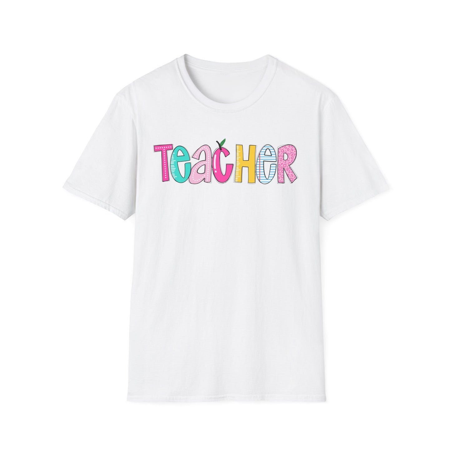 Colorful Teacher T-Shirt, Gift for Teachers, Cute Appreciation Shirt, Back to School Tee, Classroom Outfit, Teacher Gifts