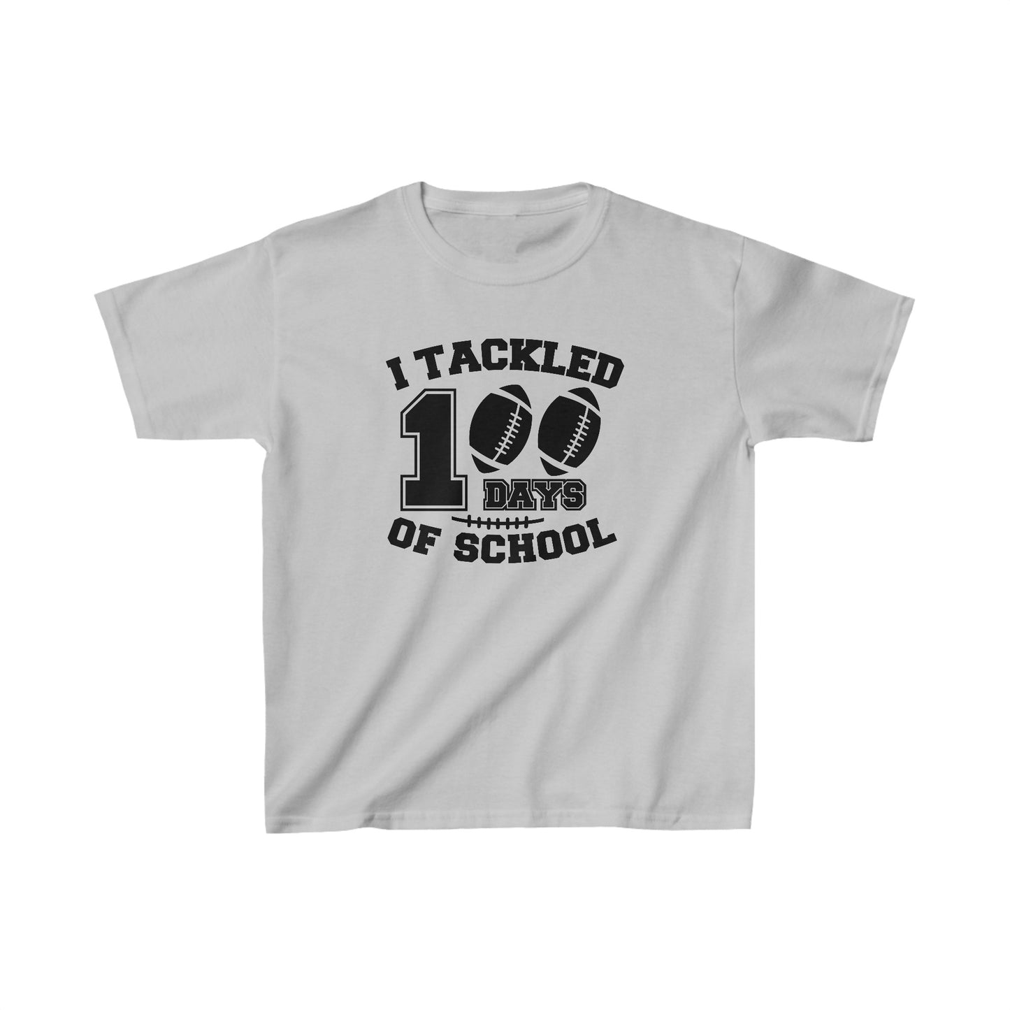 I Tackled 100 Days of School, 100 Day of School Football T-Shirt, School Spirt, Youth shirt