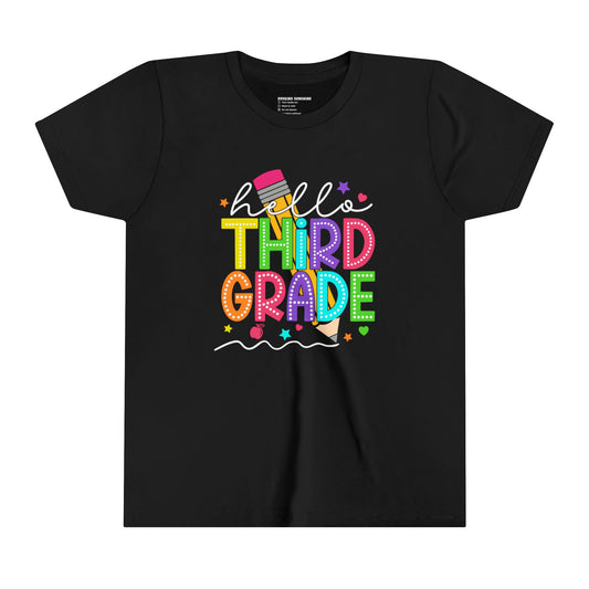 Hello Third Grade, Back to School Shirt, 3rd Grade, Elementary School