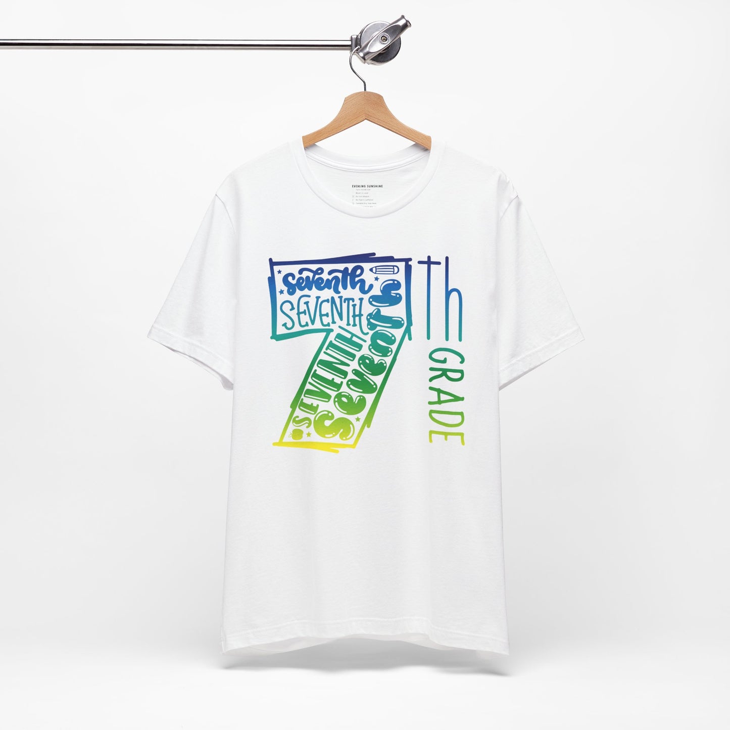 7th Grade Celebration Short Sleeve Tee, Middle School, School Year, Seventh grade