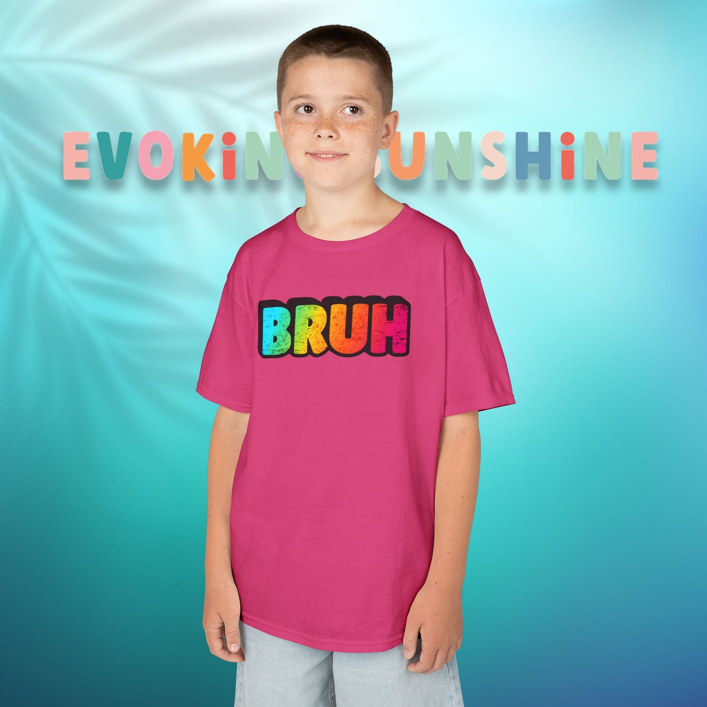 Colorful Kids' Bruh Tee - Fun T-Shirt for Playtime, Gifts, and Birthdays, Cool Kids Apparel, Active Wear, Everyday Comfort