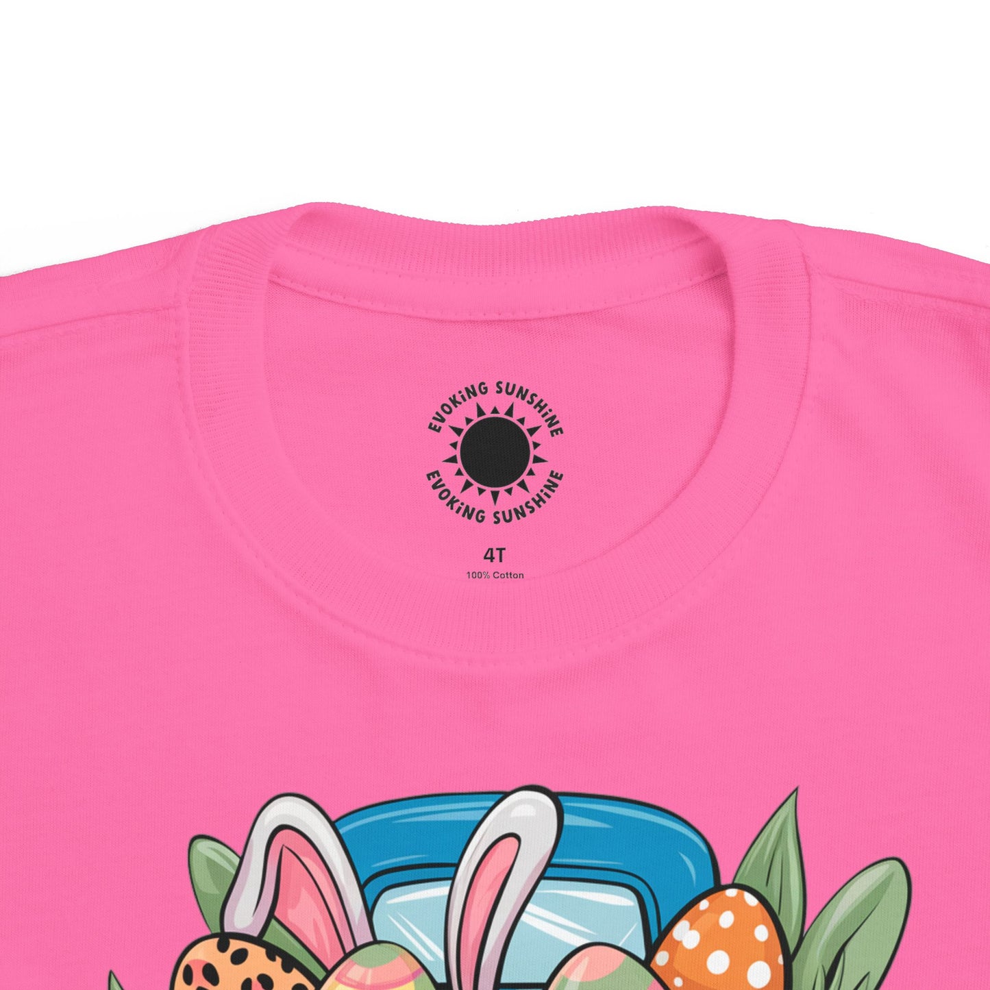 Personalized Easter Bunny Vintage Truck Toddler Tee - Cute Spring Design for Kids
