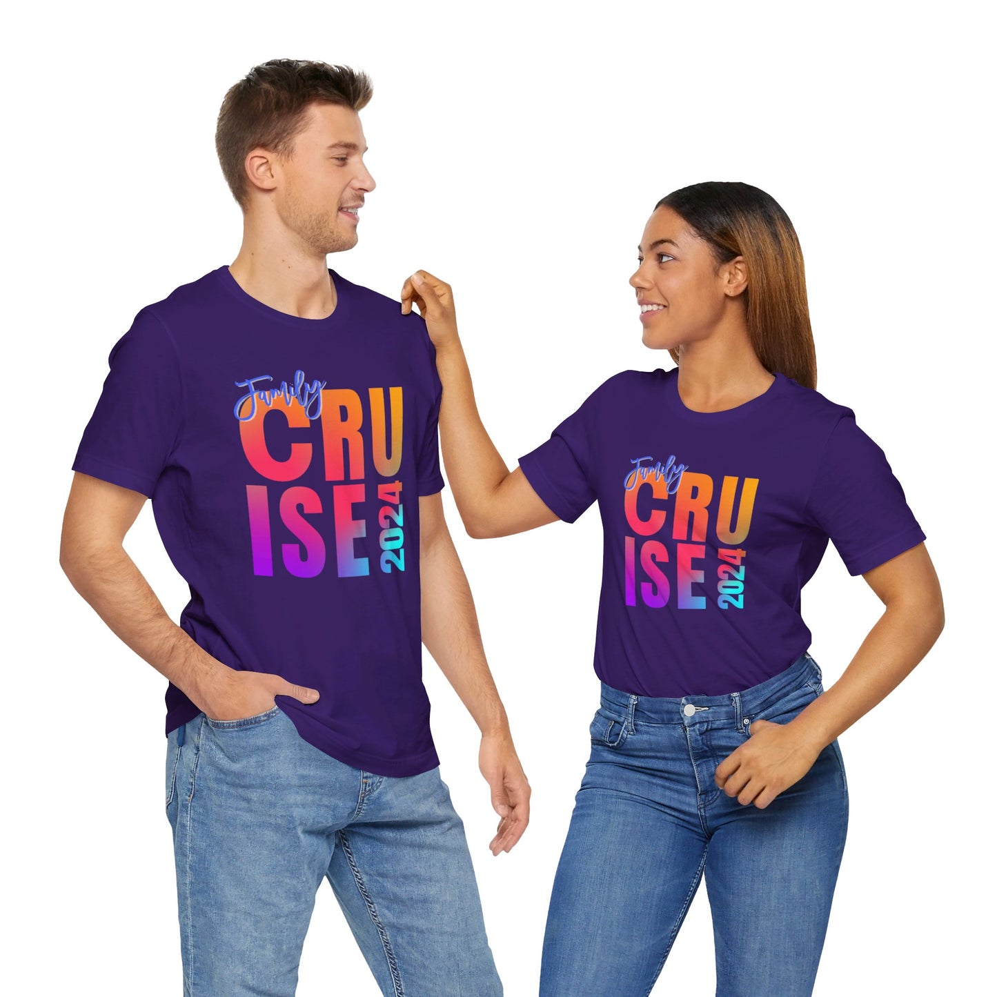Family Cruise 2024, Adult, Unisex Jersey Short Sleeve Tee, Express Delivery available