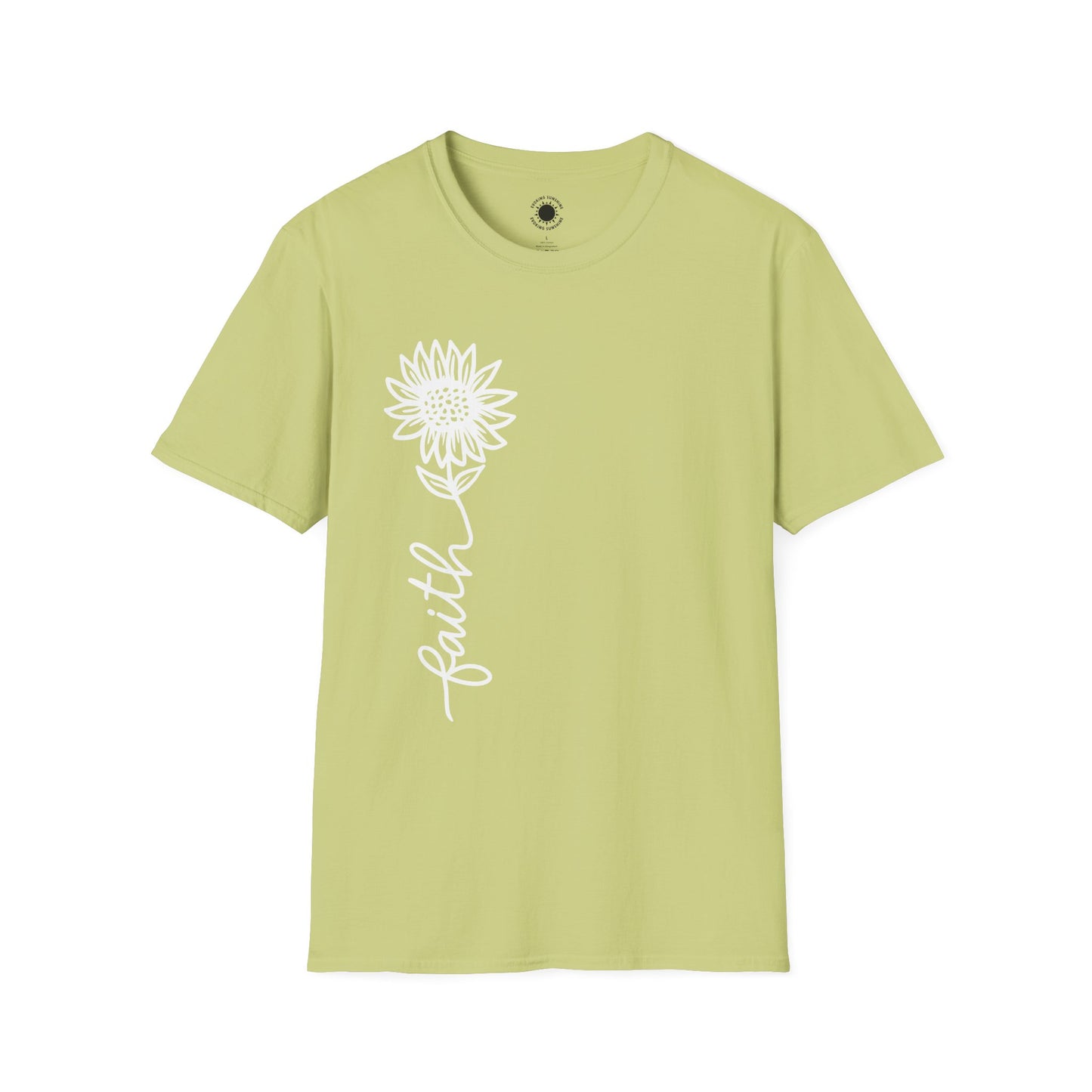 Faith-Inspired Unisex Softstyle T-Shirt - Floral Design for Everyday Wear