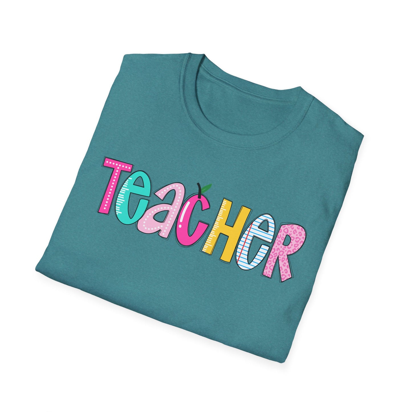 Colorful Teacher T-Shirt, Gift for Teachers, Cute Appreciation Shirt, Back to School Tee, Classroom Outfit, Teacher Gifts