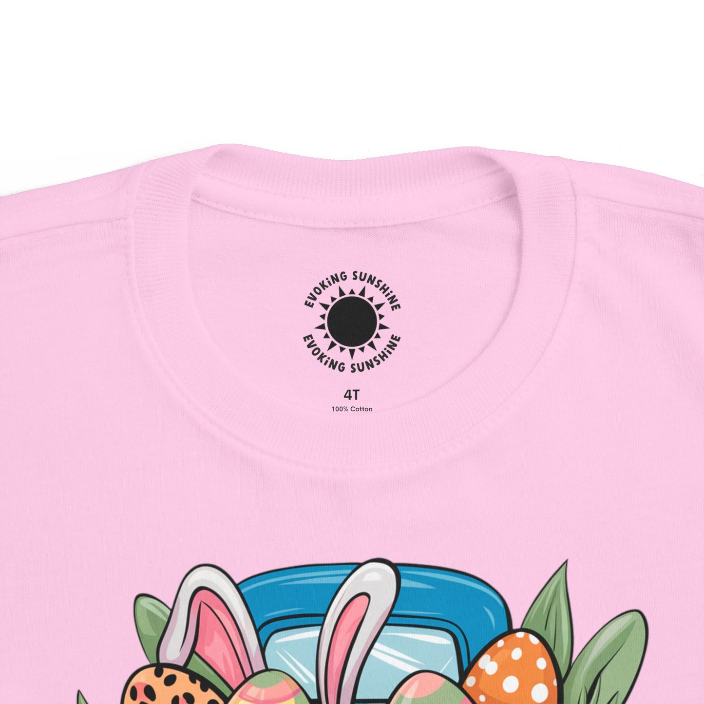 Personalized Easter Bunny Vintage Truck Toddler Tee - Cute Spring Design for Kids