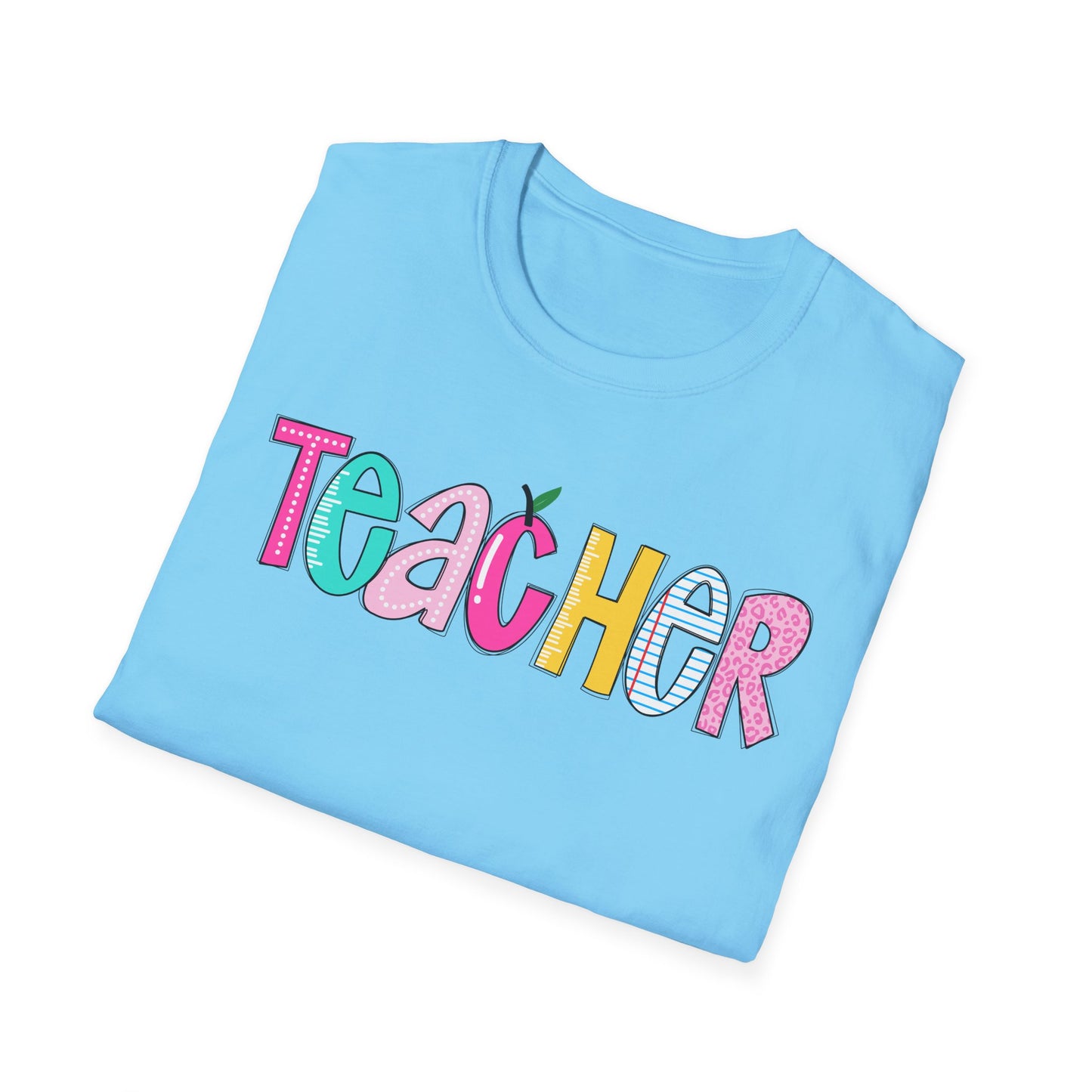 Colorful Teacher T-Shirt, Gift for Teachers, Cute Appreciation Shirt, Back to School Tee, Classroom Outfit, Teacher Gifts