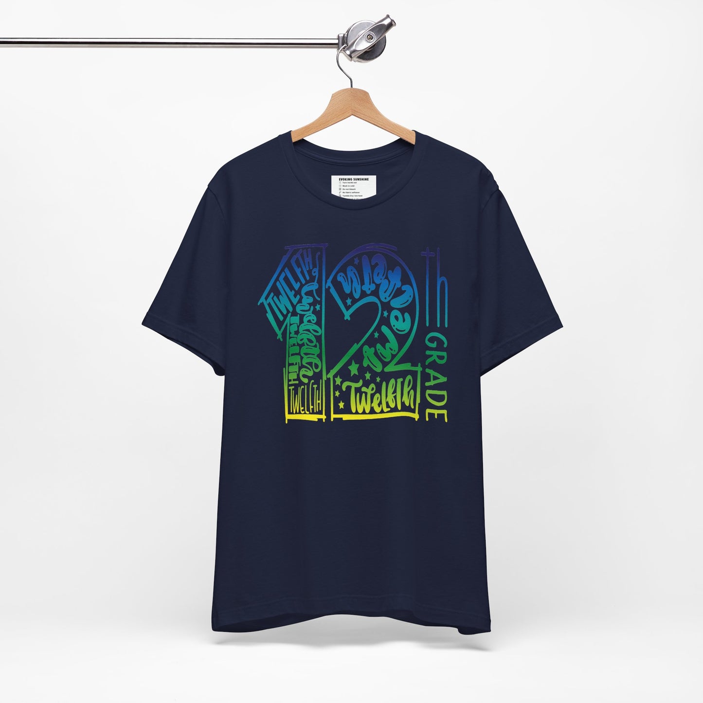 12th Grade Celebration Short Sleeve Tee, High School, School Year, 12 grade, Senior Year, Senior Class