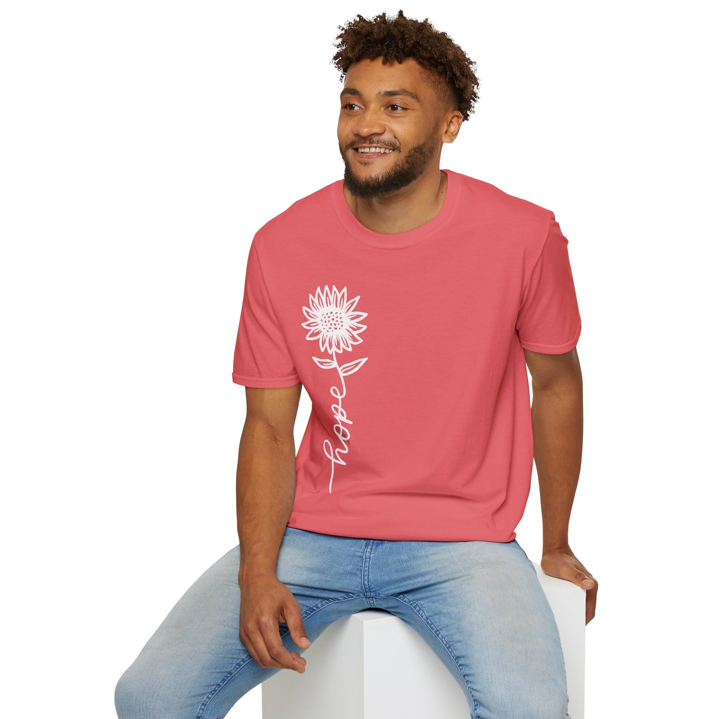 Hope-Inspired Unisex Softstyle T-Shirt - Floral Design for Everyday Wear
