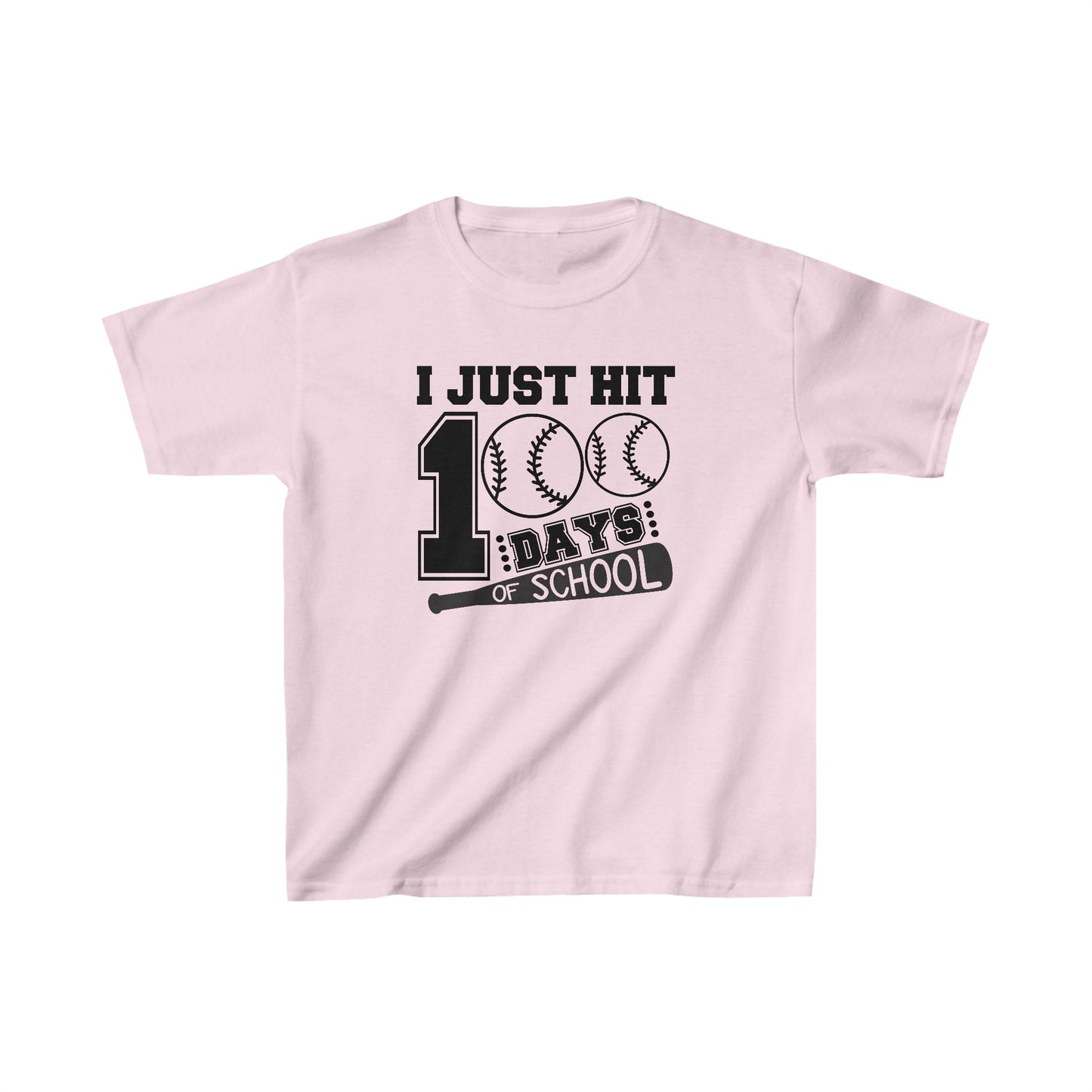 100 Day of School Baseball T-Shirt, School Spirt, Youth shirt, Baseball and bat