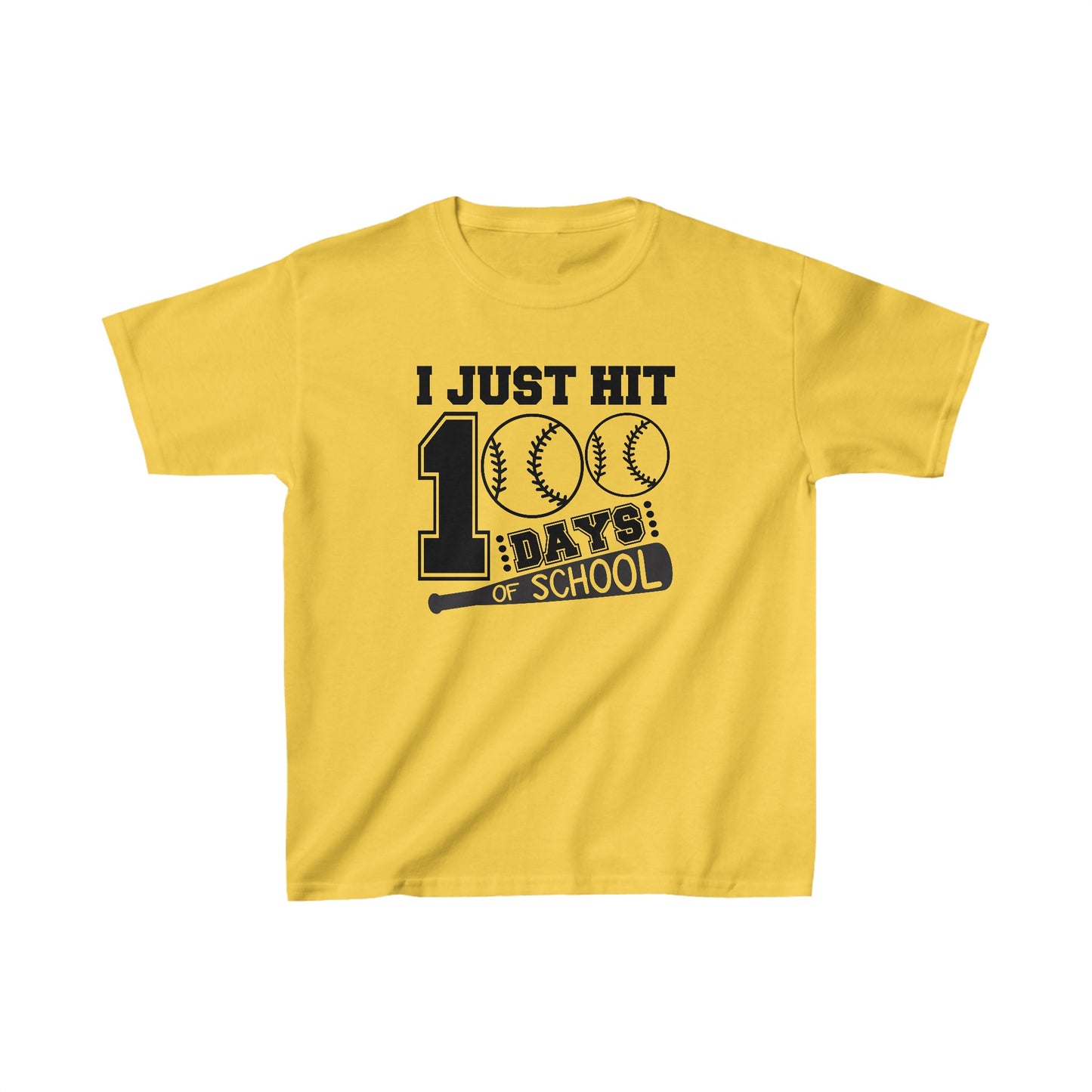 100 Day of School Baseball T-Shirt, School Spirt, Youth shirt, Baseball and bat