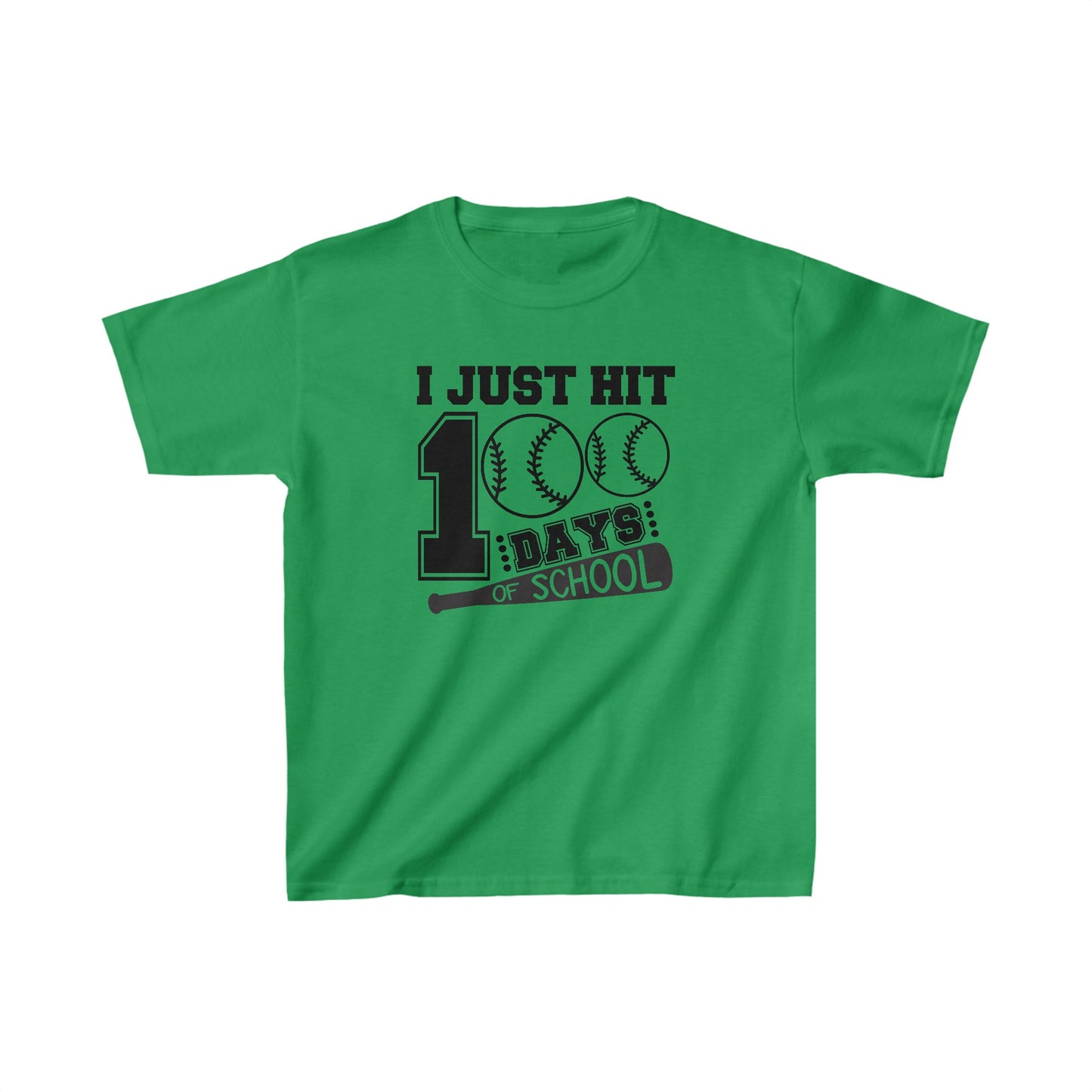 100 Day of School Baseball T-Shirt, School Spirt, Youth shirt, Baseball and bat