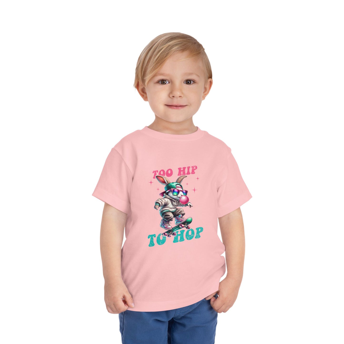 Cool Toddler Skateboard Tee - "Too Hip To Hop"