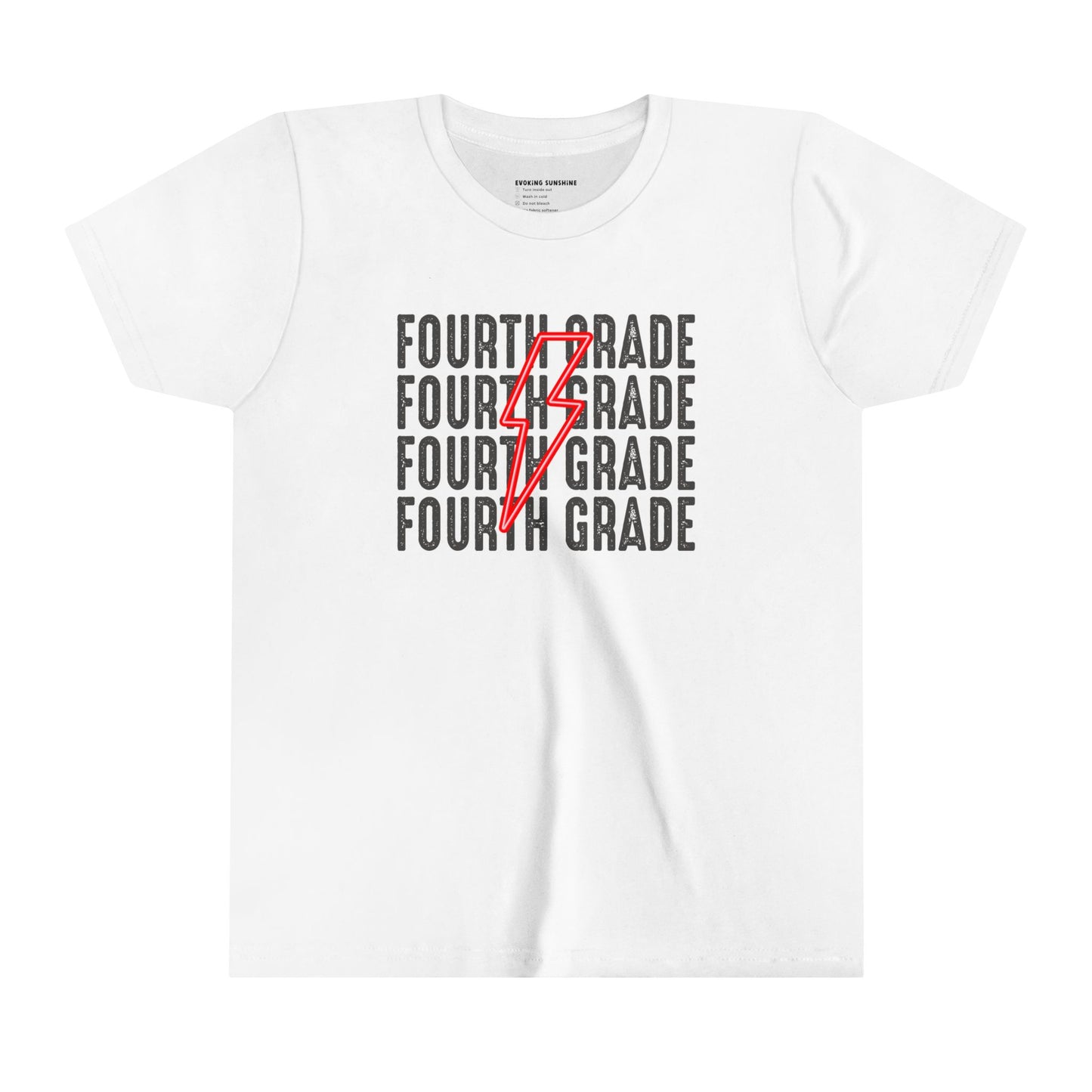 Fourth Grade Back to School Lightning Bolt Shirt, 4th Grade, Elementary School, First Day of School
