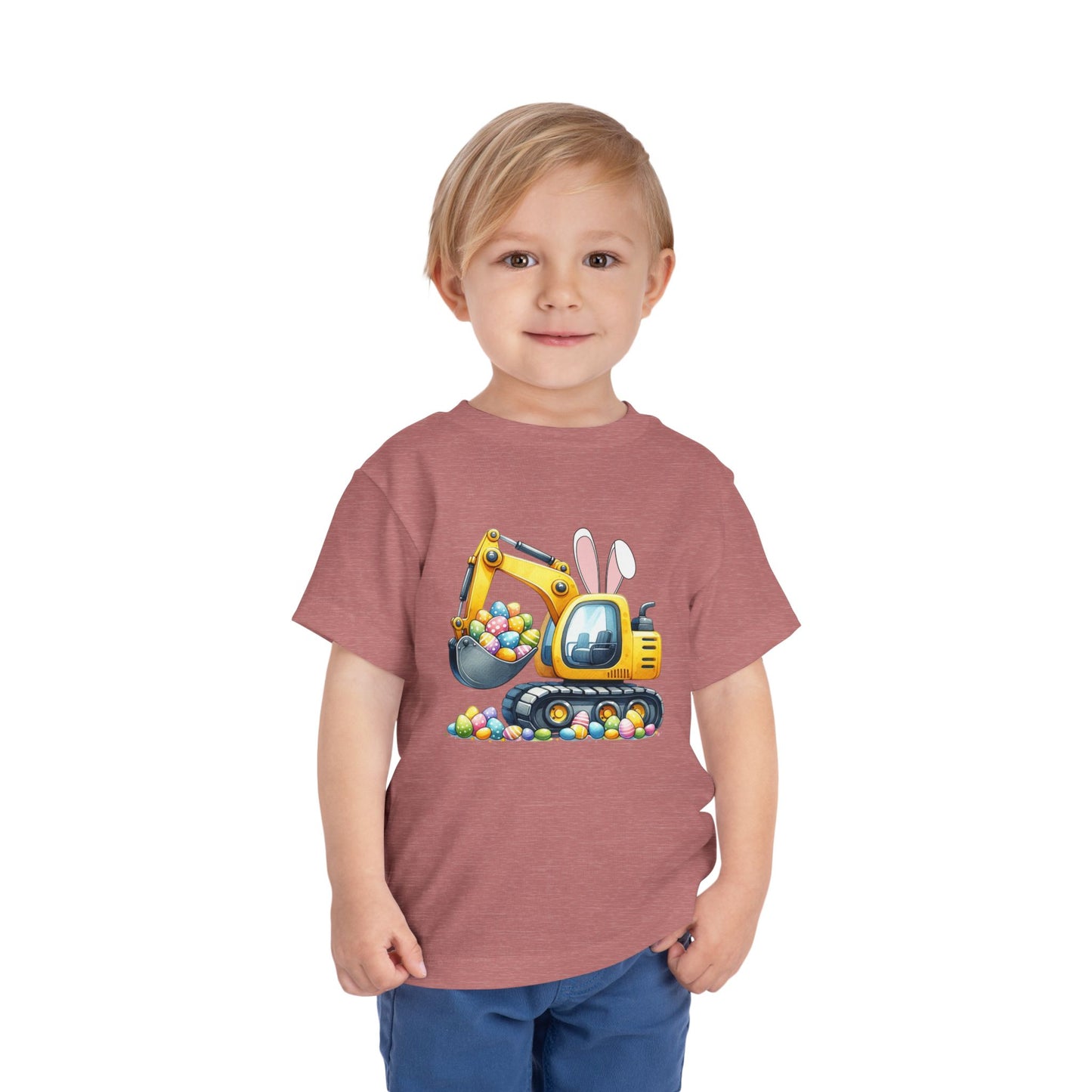Toddler Easter Bunny Excavator Tee - Fun Spring Kids T-Shirt