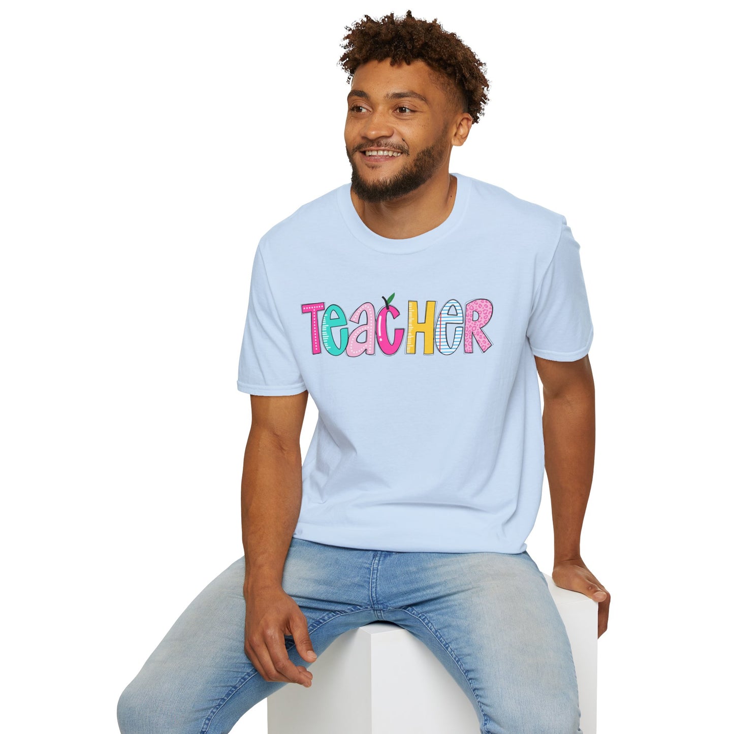 Colorful Teacher T-Shirt, Gift for Teachers, Cute Appreciation Shirt, Back to School Tee, Classroom Outfit, Teacher Gifts