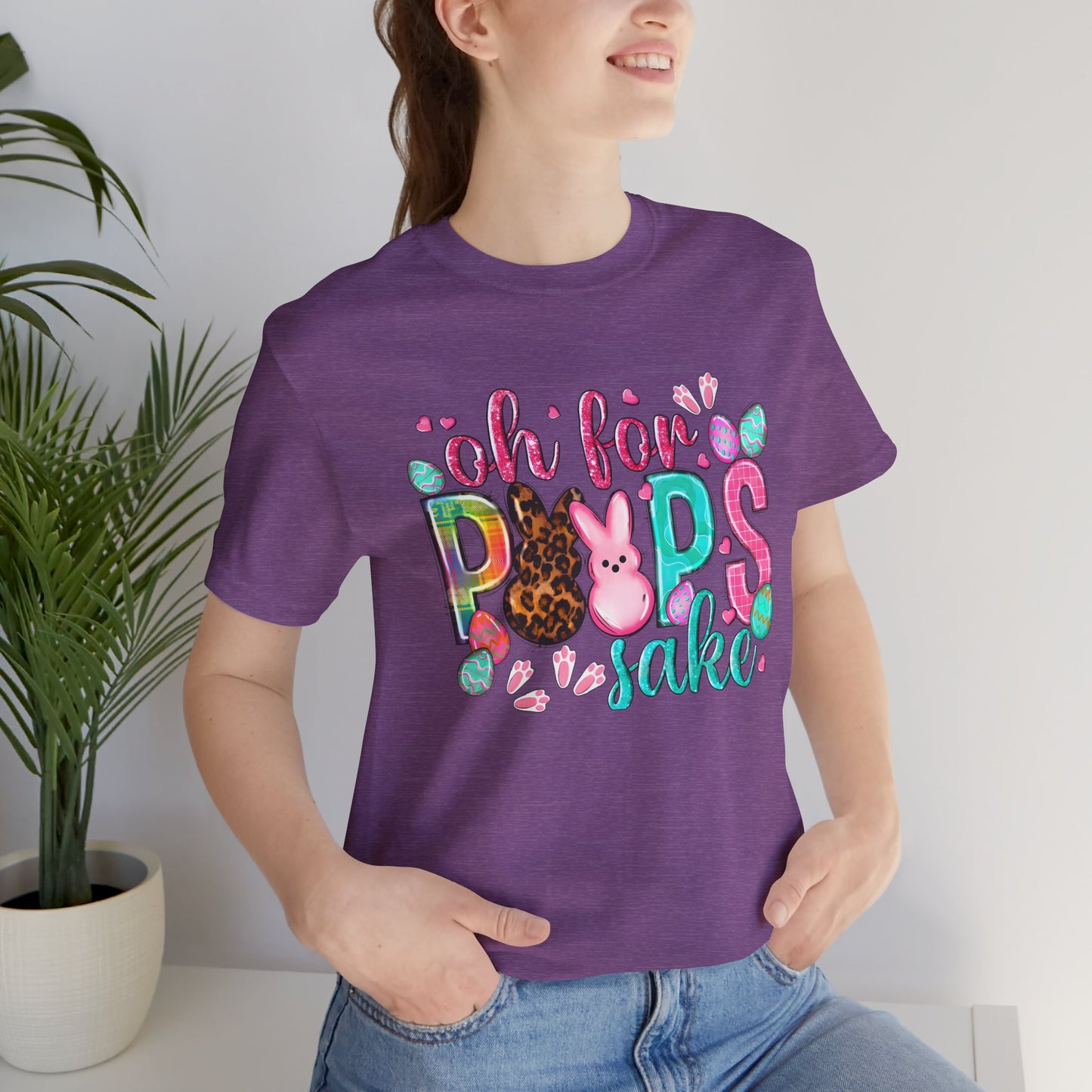 Funny Easter Shirt, Peeps Tee, Oh For Peeps Sake, Unisex T-Shirt, Bella+Canvas, Easter Gift